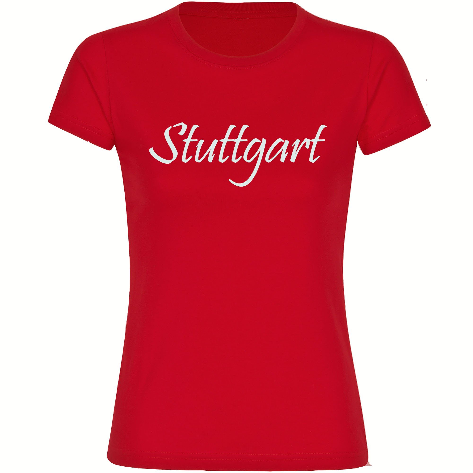 multifanshop T-Shirt Damen Stuttgart - Schriftzug - Frauen