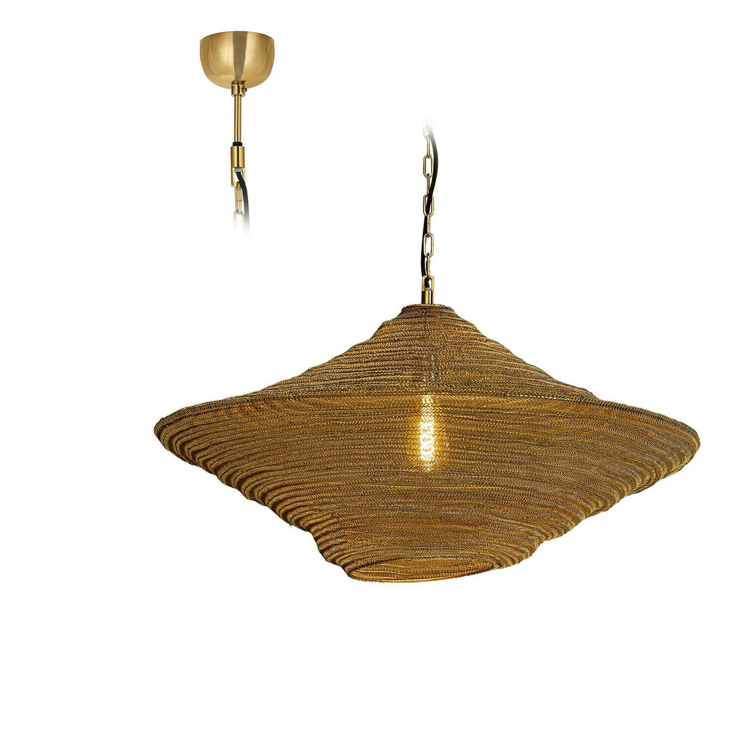 Mirabeau Hängeleuchten Hängelampe Ferncroft antikgold