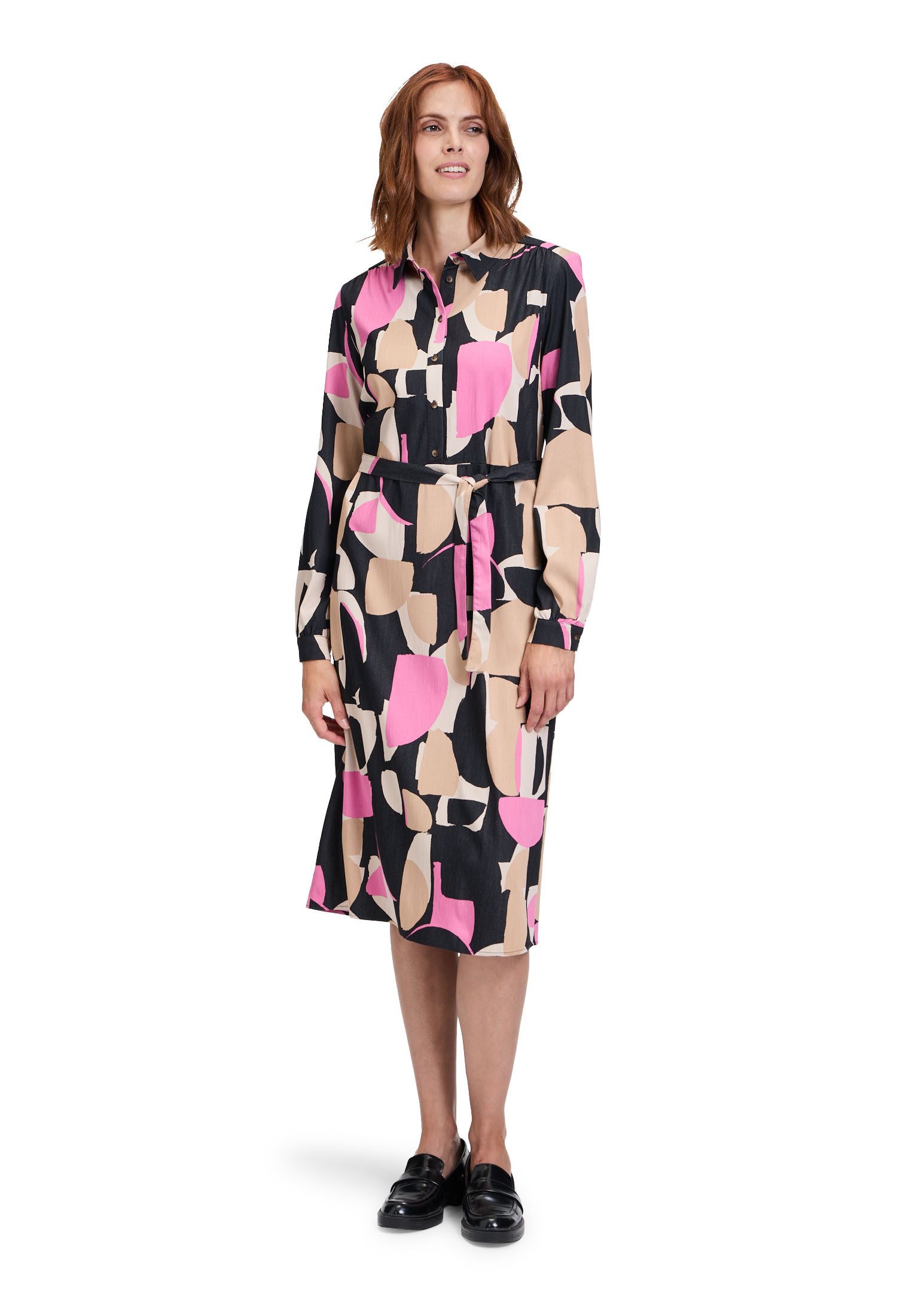 Druckkleid Betty & Co Damen Sommerkleid Casual-Kleid mit Kragen