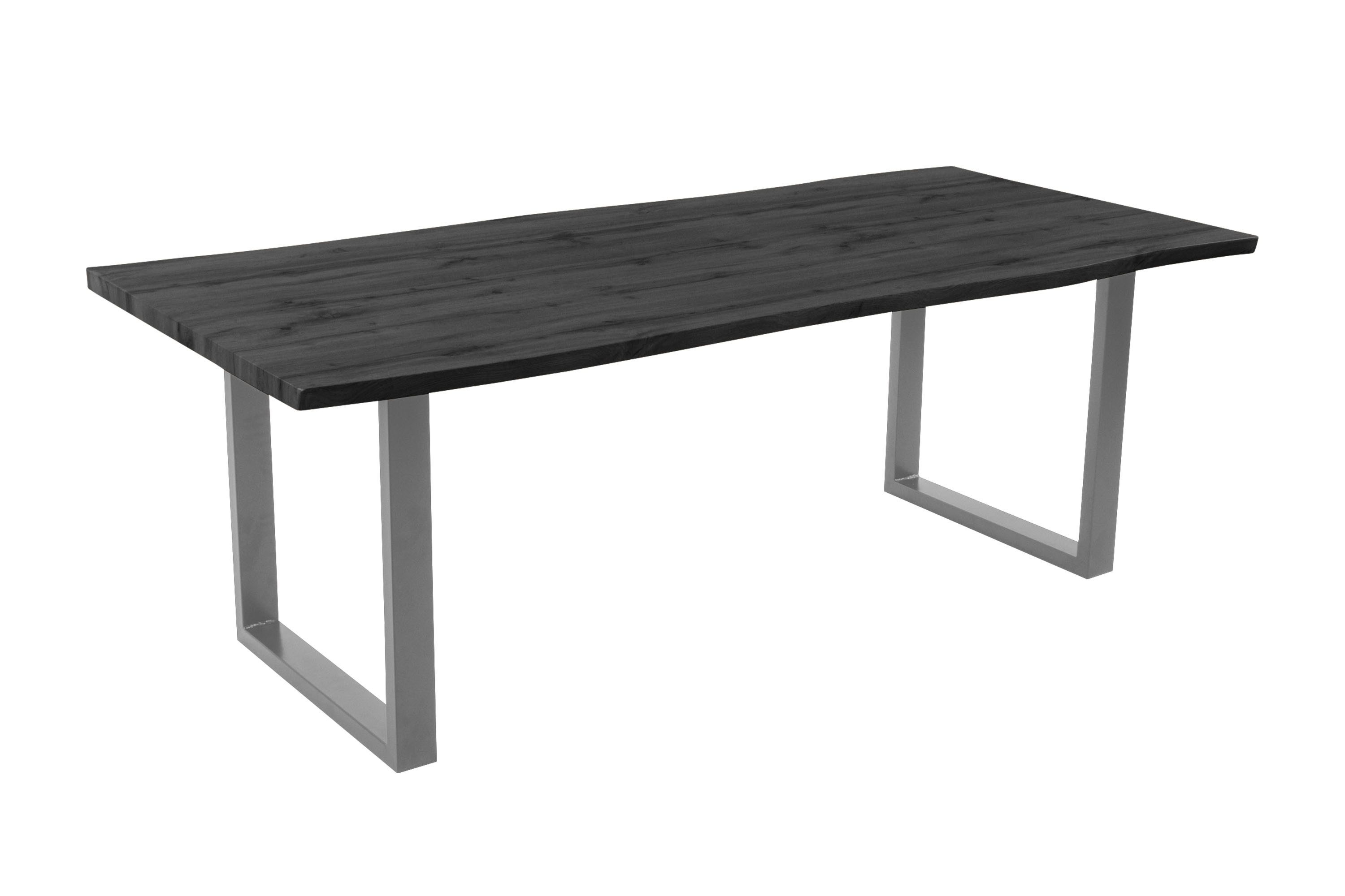 Loreno® Esstisch Josy, Holz-Optik Grau, Baumkante, günstig online kaufen