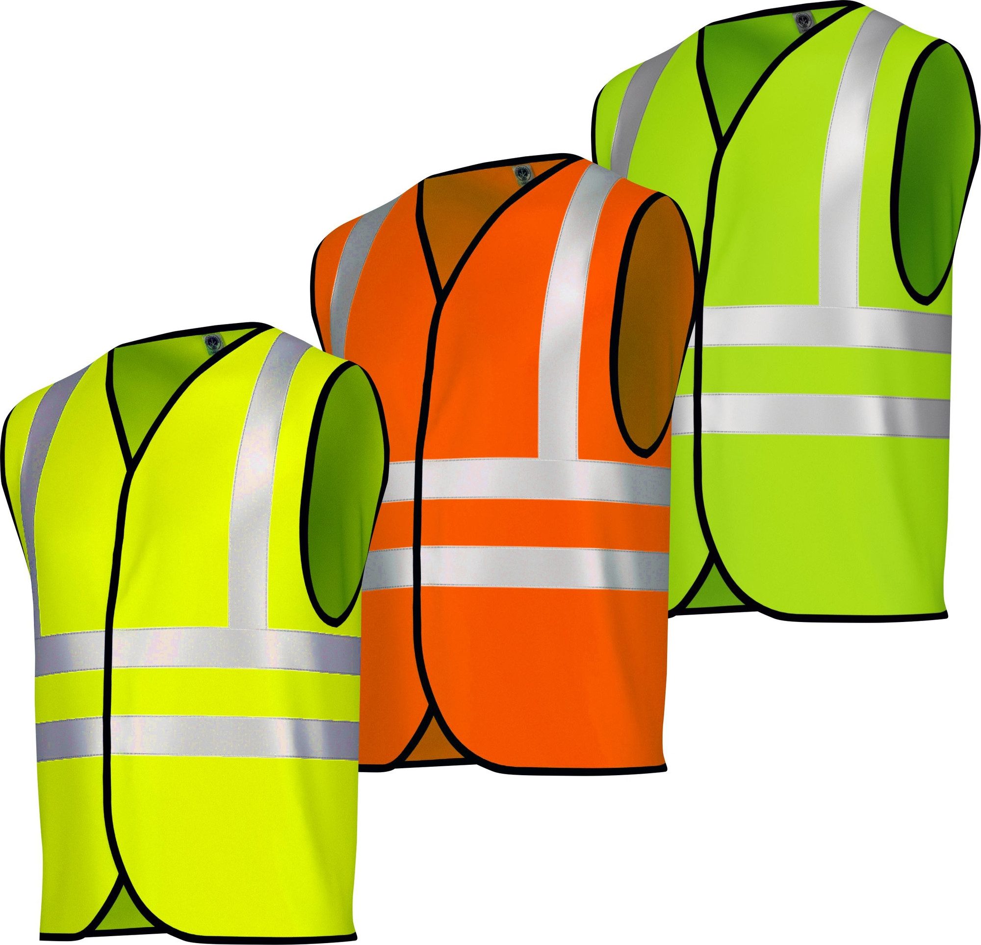 OMKA Warnweste OKWW001 4er-Pack (Spar-Set, 4er-Pack) 4x Warnweste Sicherheitsweste Auto Sicherheitswarnweste Pannenweste