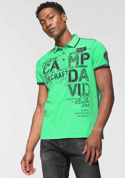 CAMP DAVID Poloshirt mit Logoprint