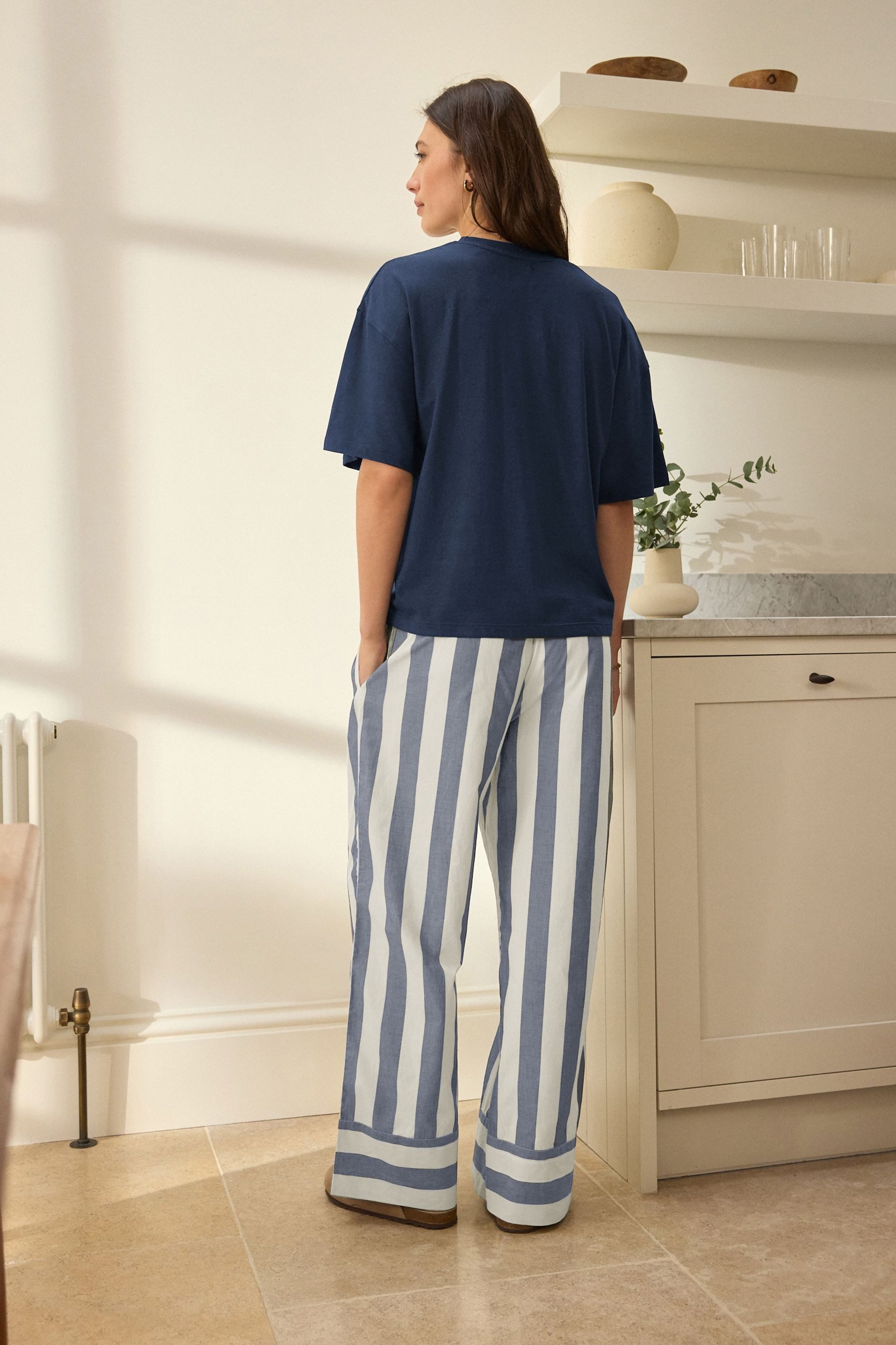 Next Pyjama Kurzärmeliger Pyjama aus Baumwollmischung günstig online kaufen