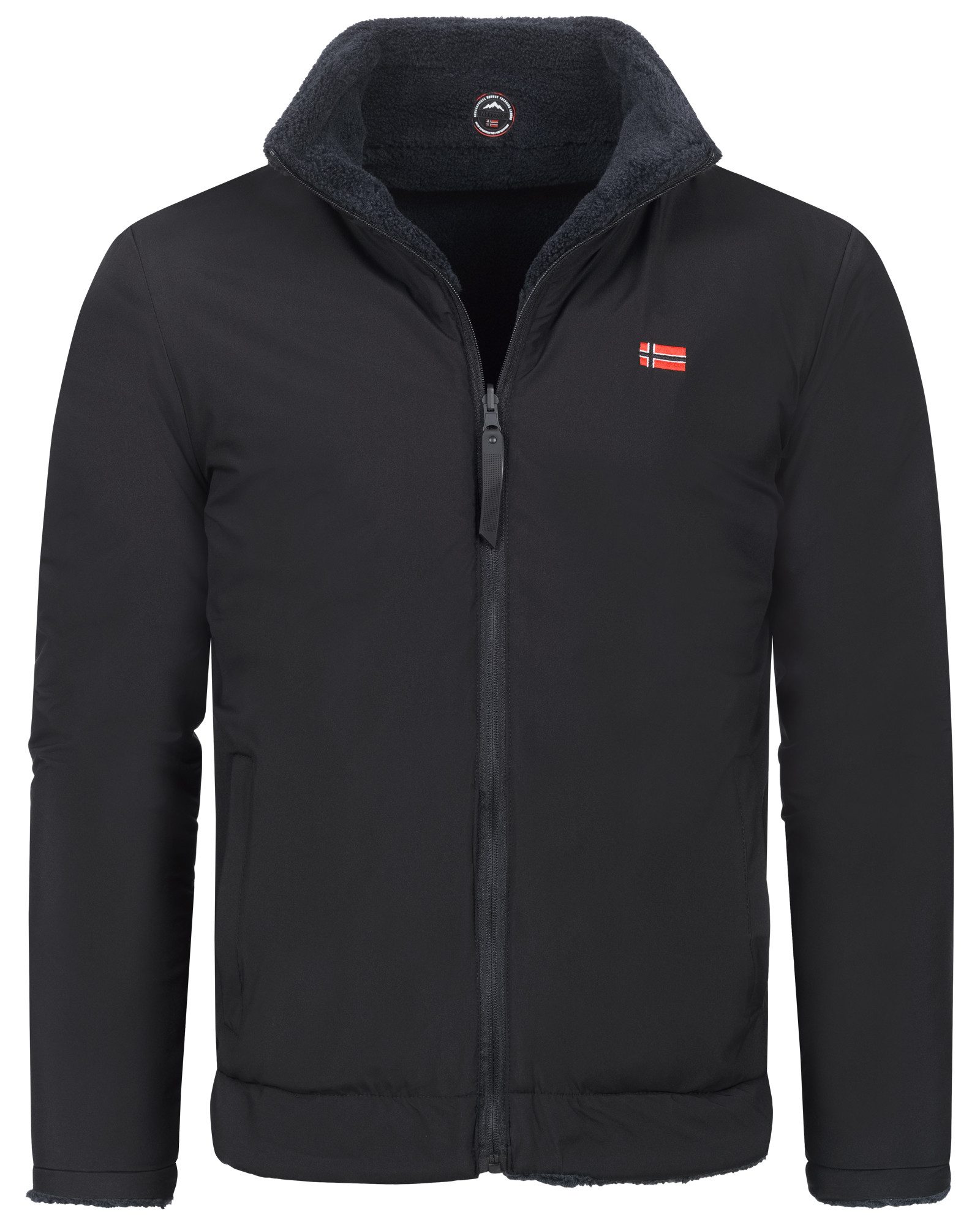 Geographical Norway Fleecejacke Herren Teddy Fleece Winter Jacke Outdoor Übergangs Beidseitig Tragbar