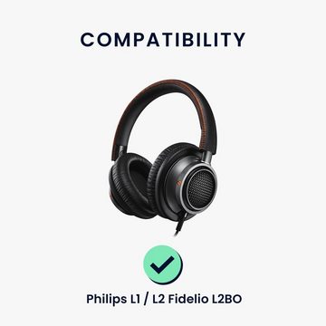kwmobile 2x Ohr Polster für Philips L1 / L2 Fidelio L2BO Ohrpolster (Ohrpolster Kopfhörer - Kunstleder Polster für Over Ear Headphones)