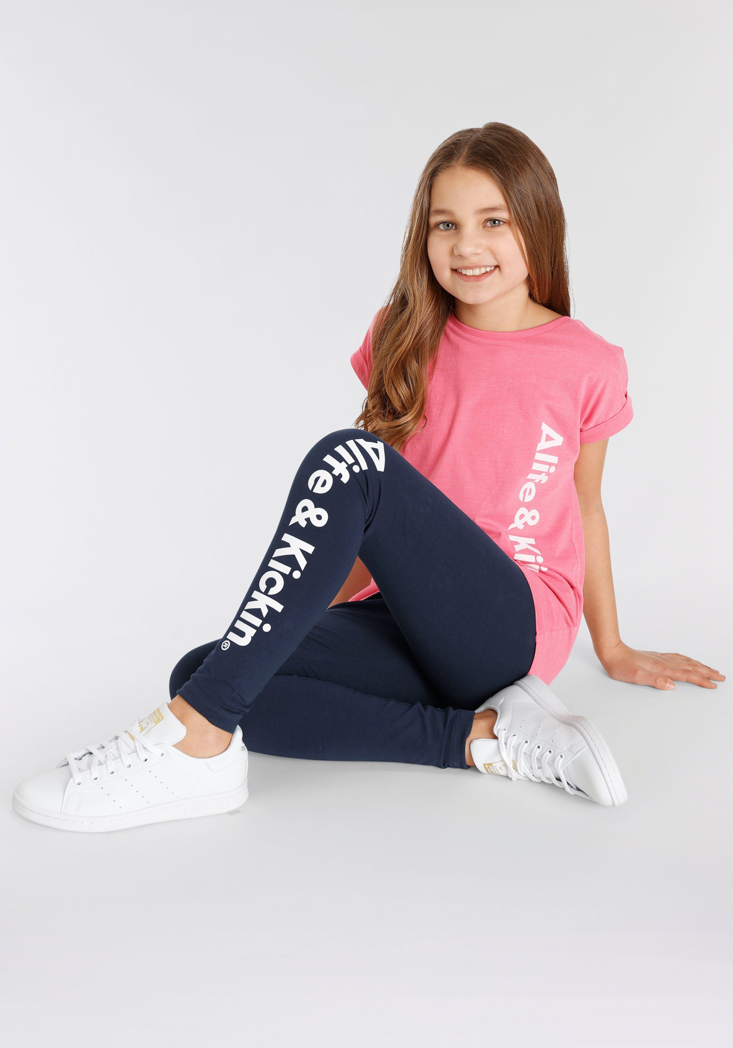 Logo Kickin für & Kickin MARKE! Alife mit Kids. Alife Druck T-Shirt NEUE &