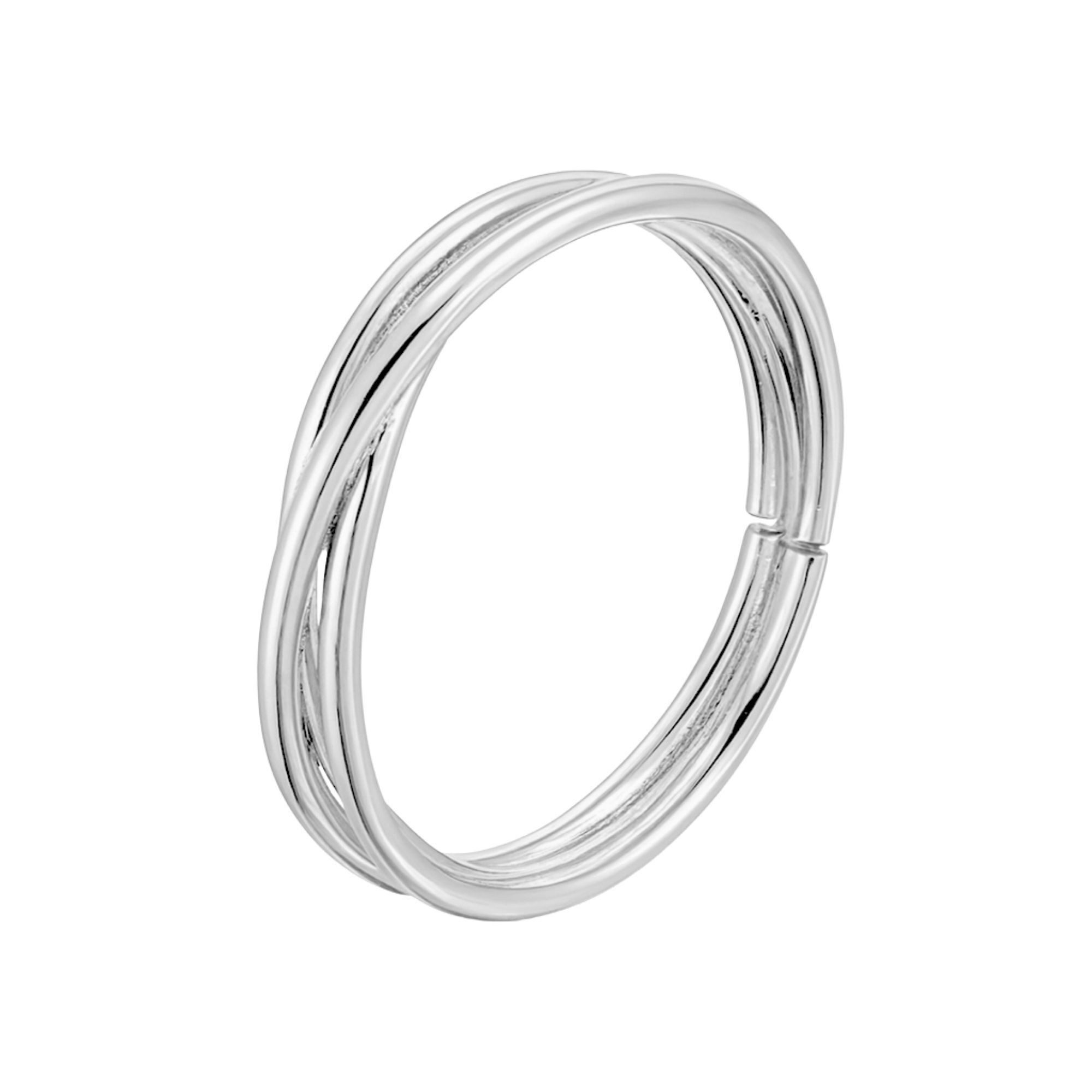 Fingerring Freydis silberfarben poliert