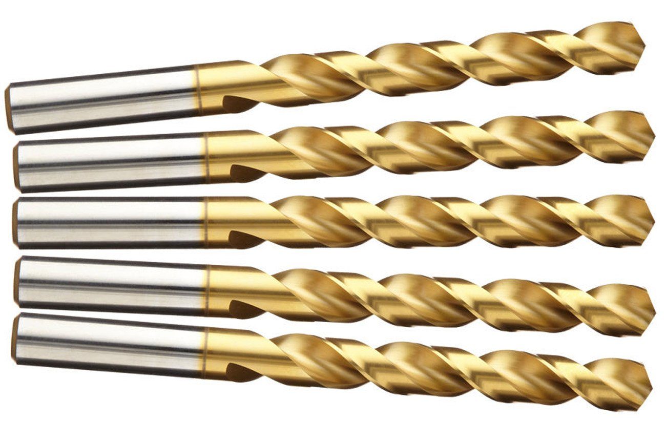 myMAW Bohrersatz 10 HSS TiN Metallbohrer 8,0 mm Titannitriert Spiralbohrer HSS-Bo…