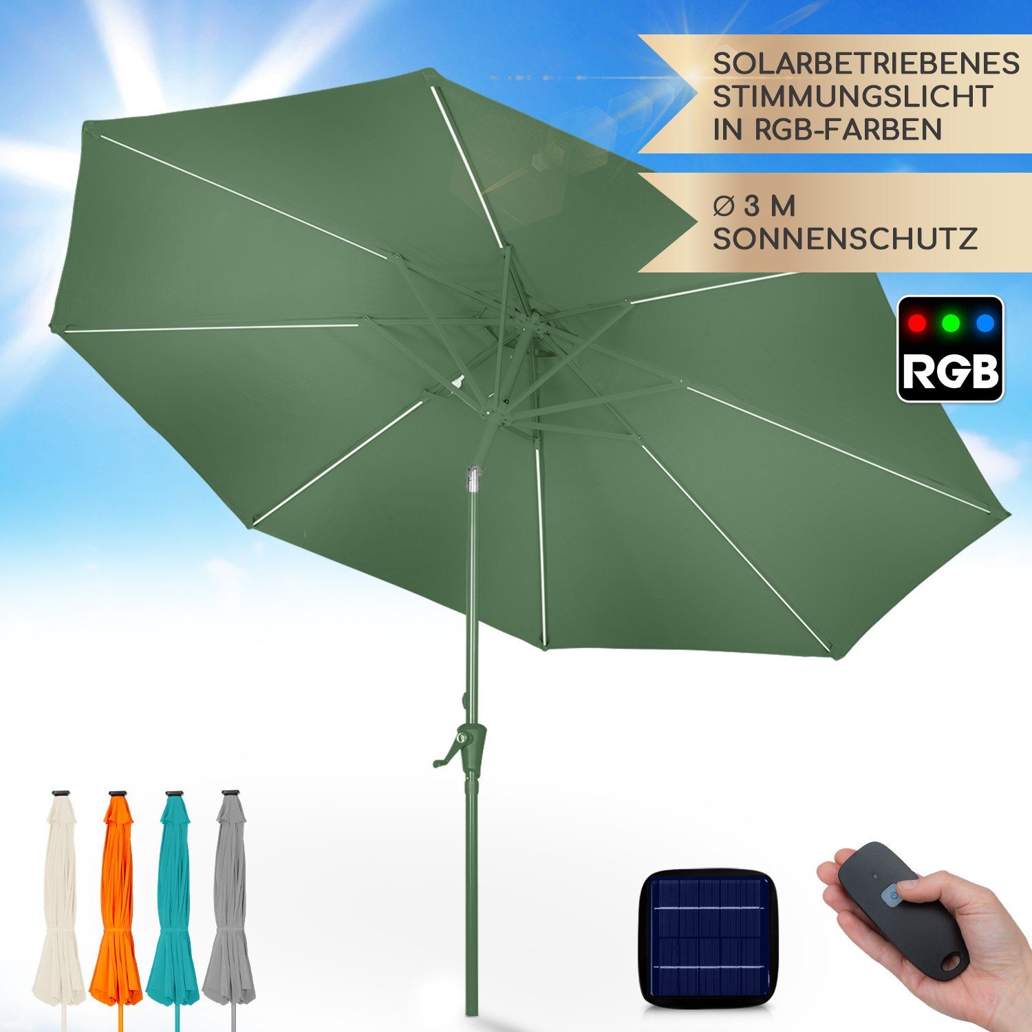 blumfeldt Sonnenschirm Blumfeldt Calais Sonnenschirm LED günstig online kaufen