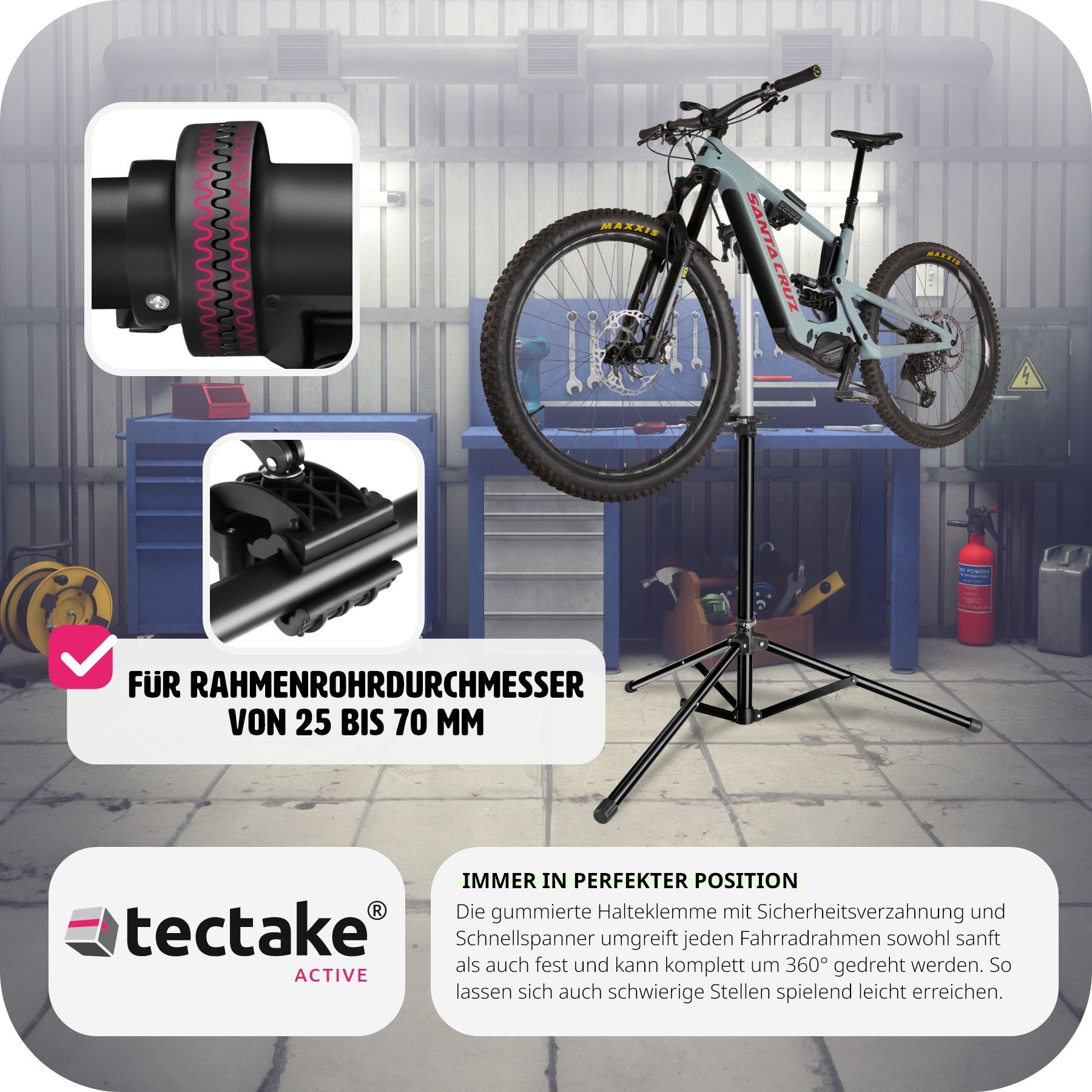 tectake E-Bike 50kg, geeignet bis Tristan, Fahrrad-Montageständer