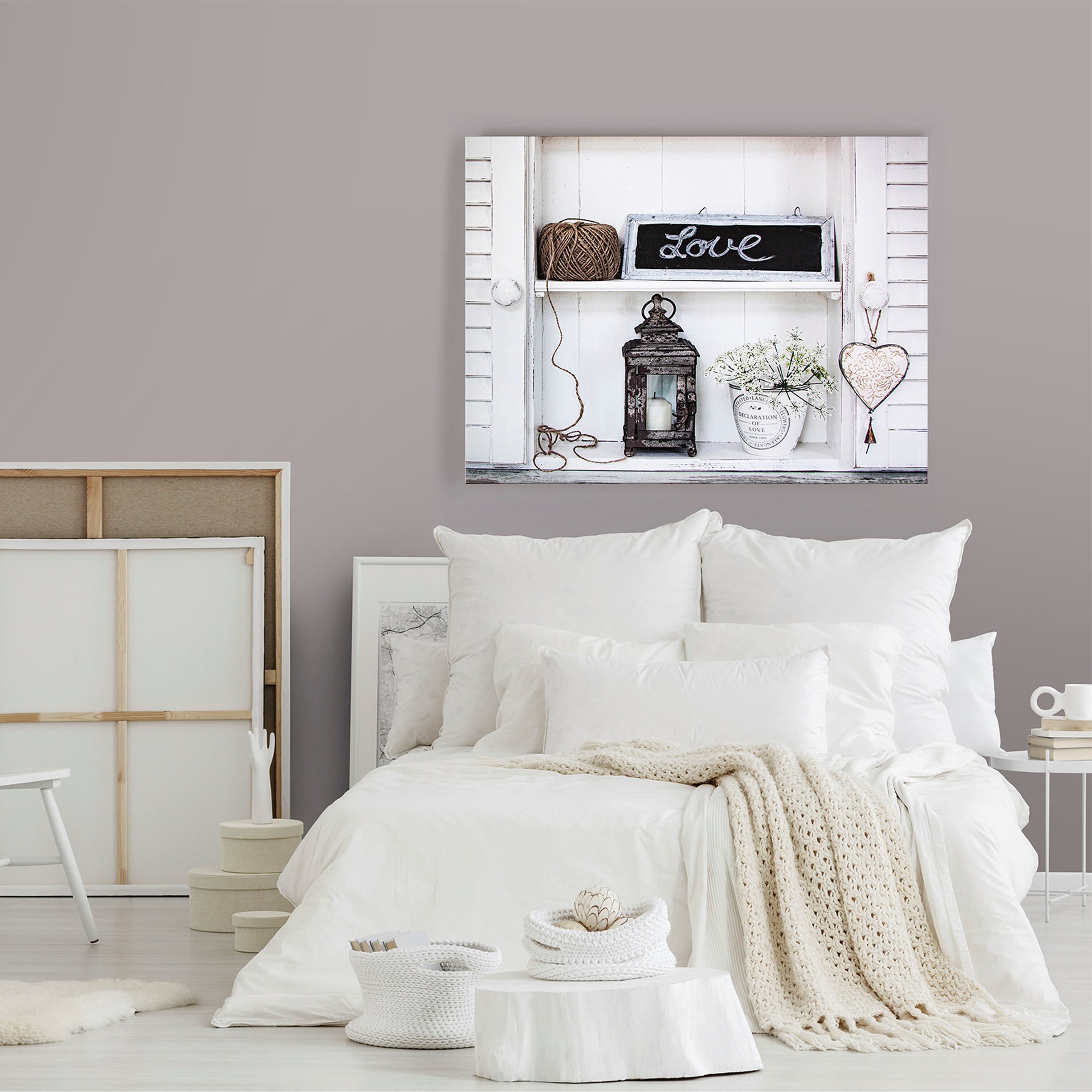 Art for the home Leinwandbild Stillleben Love