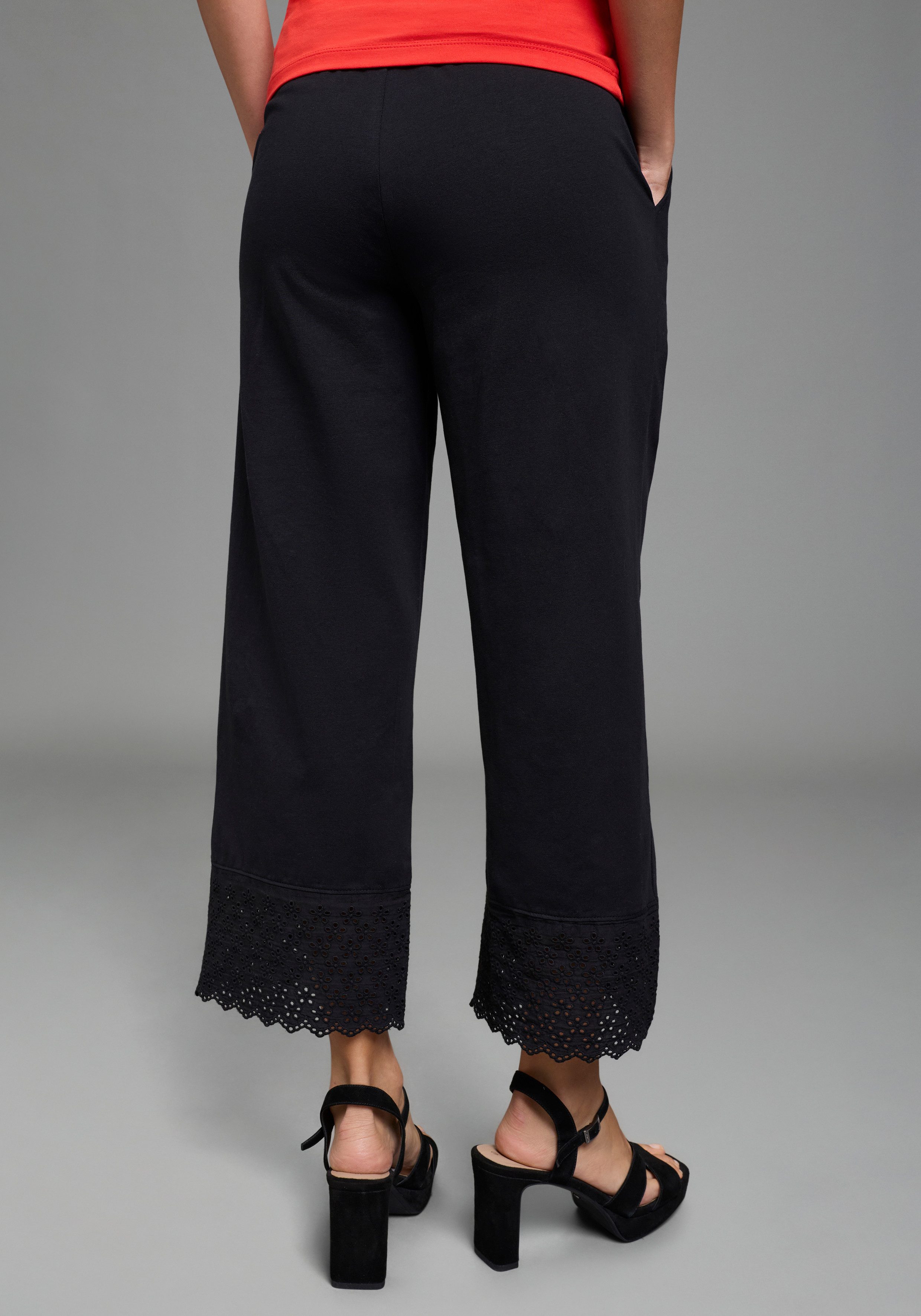 Laura Scott Culotte wadenlange Schnittform, weite Beinform, aus Baumwolle und Elasthan