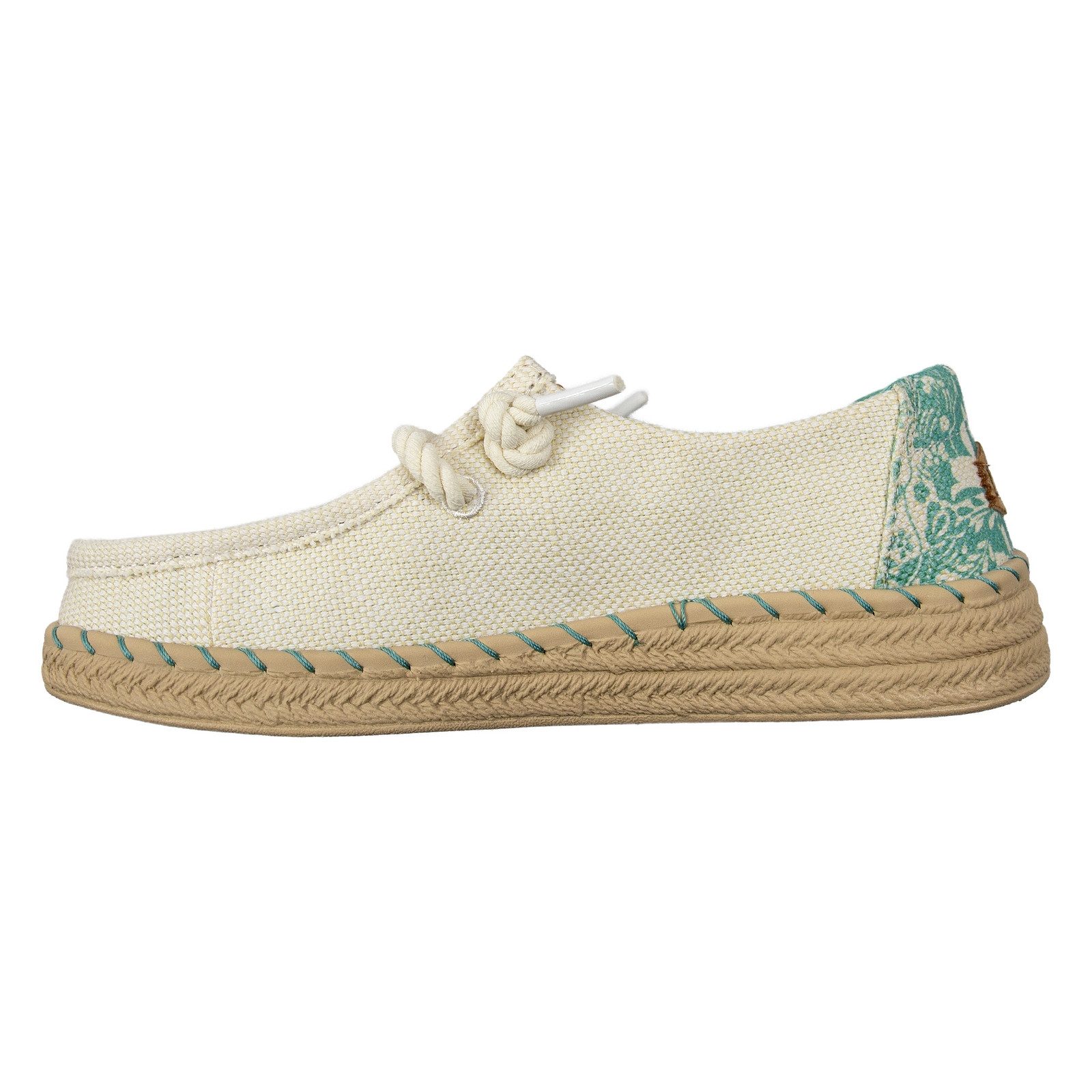 Hey Dude Wendy Espadrille Hibiscus Slip-On Sneaker mit Ziernähten