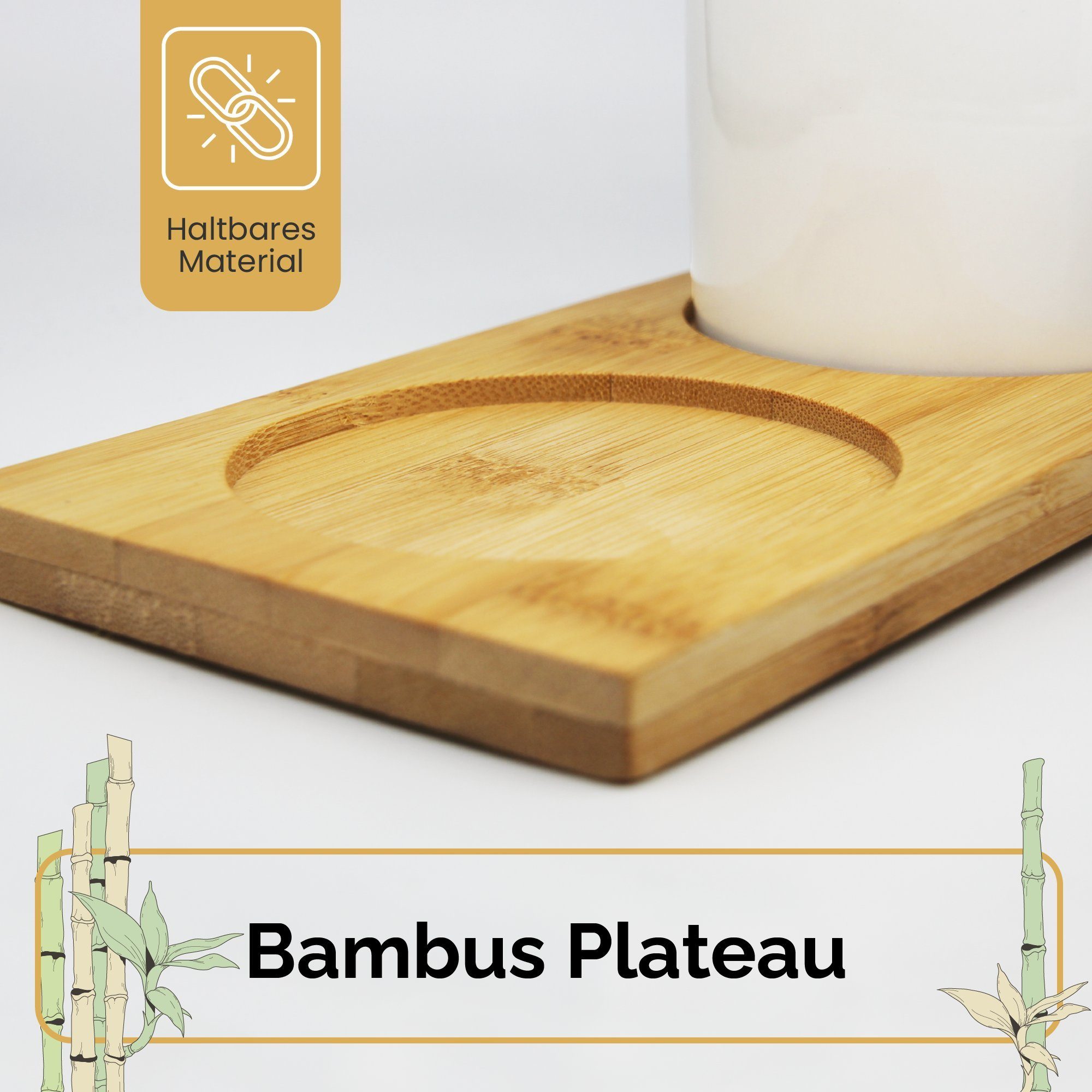 Bambus Easy Schälchen Keramik stilvolle Löffel Snacks, für Schalen line® Servierschale Zuckerdose mit Saucen und Plateau und Dips, Servierplatte Gewürze,