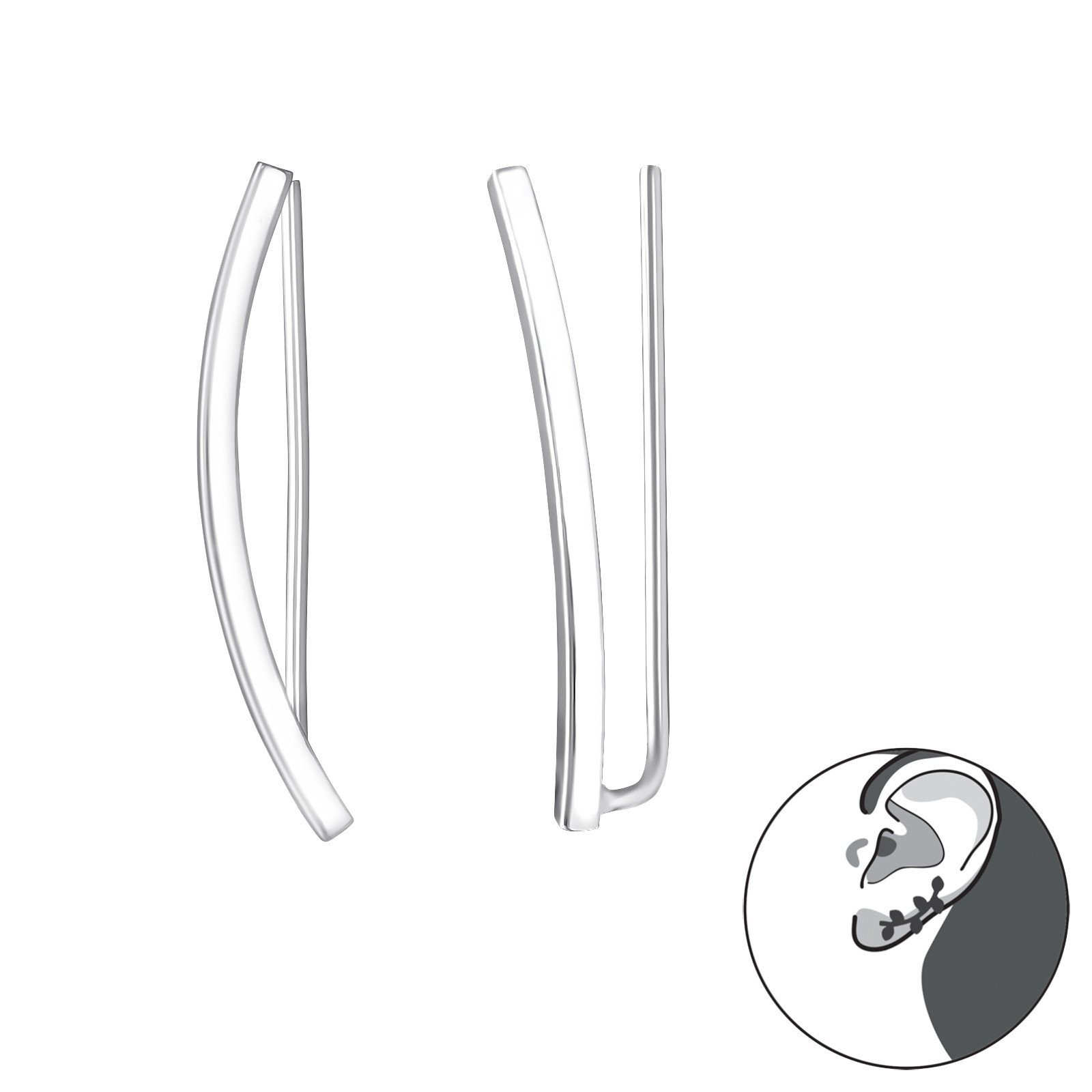 ALEXANDER YORK Paar Ohrhaken Einhänger STAB, 2-tlg., 925 Sterling Silber günstig online kaufen
