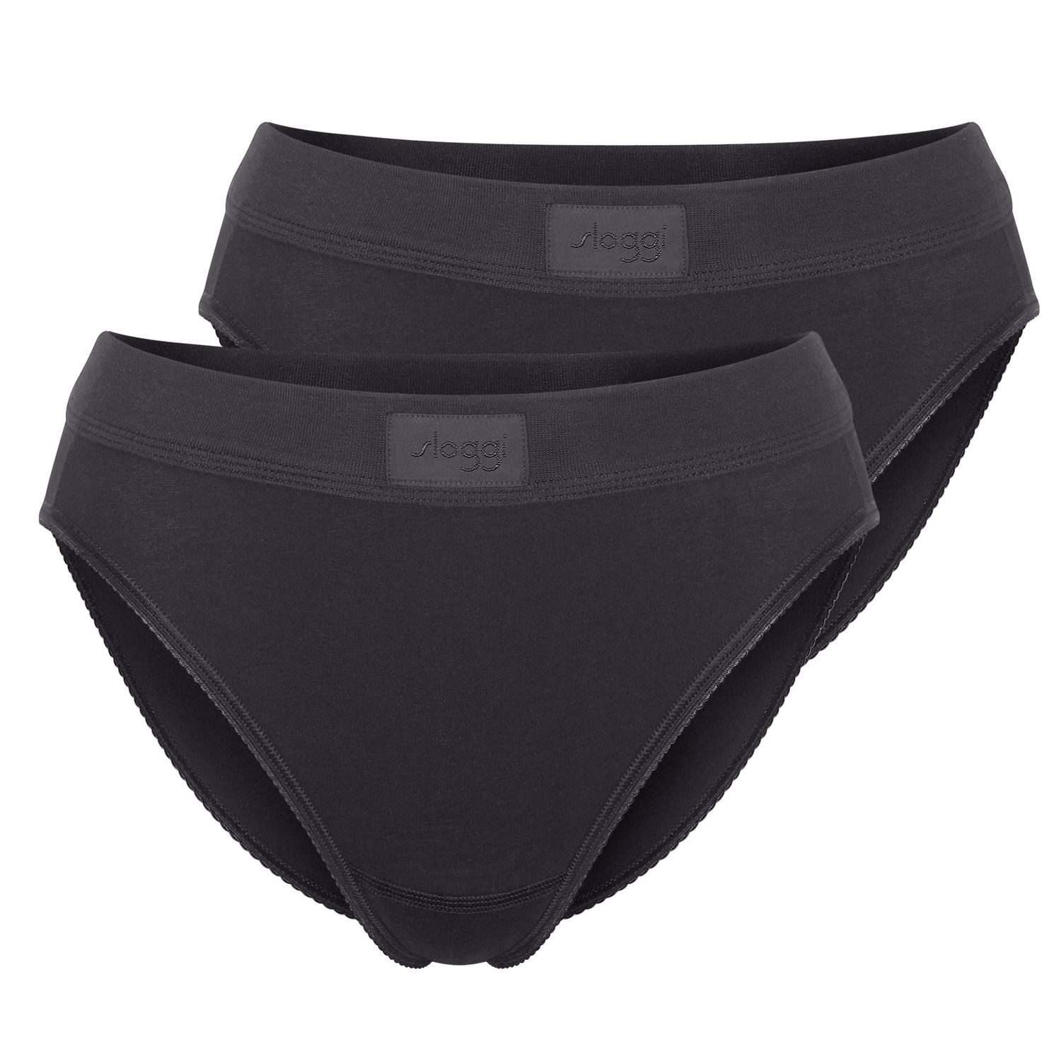 sloggi Taillenslip Double Comfort T Tai Slips (Set, 2er-Pack) weicher / breiter Bund, Logo, Baumwoll-Stretch