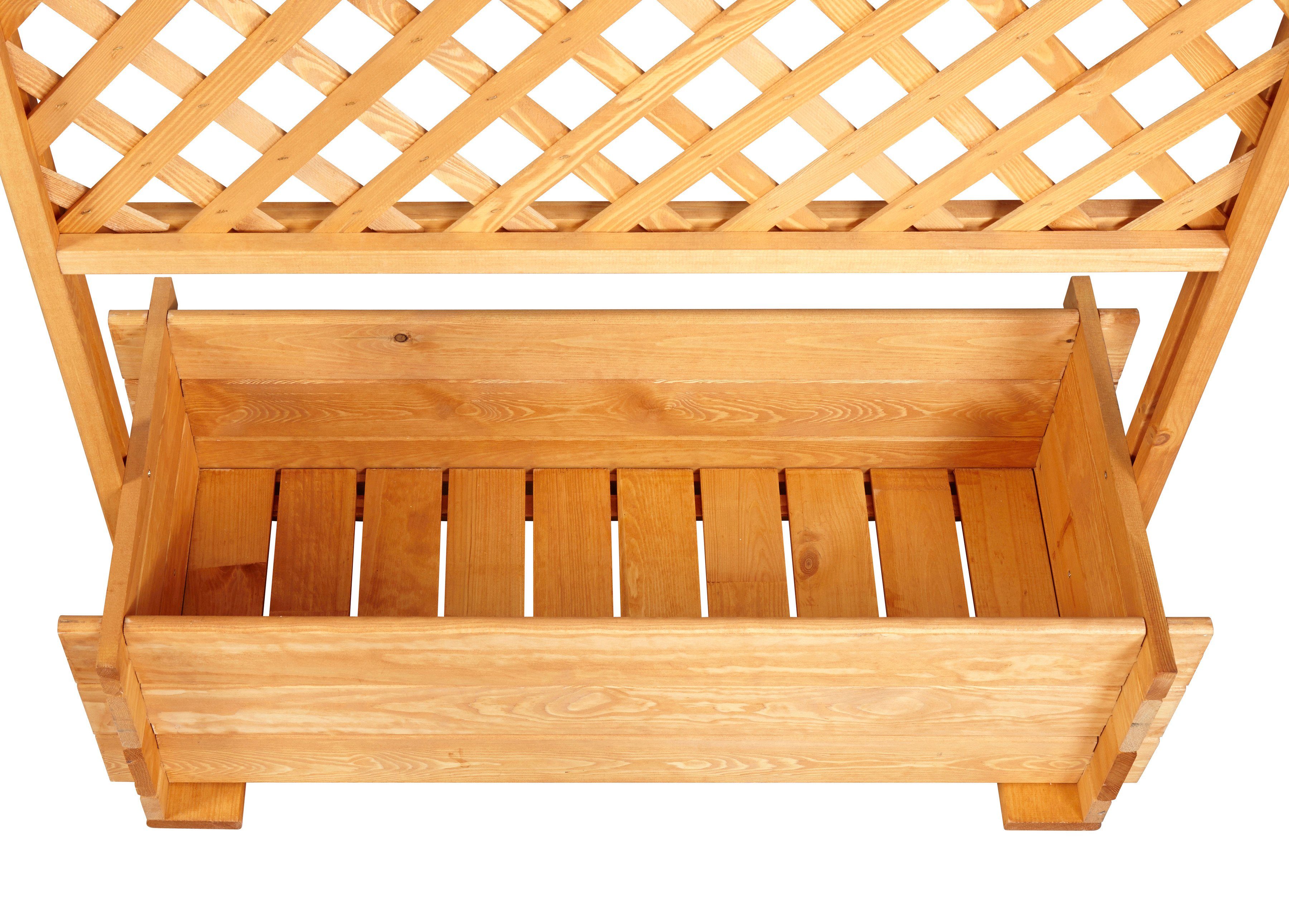 promadino Spalier, Pergola mit Pflanzkasten, BxTxH: 140x65x200 cm