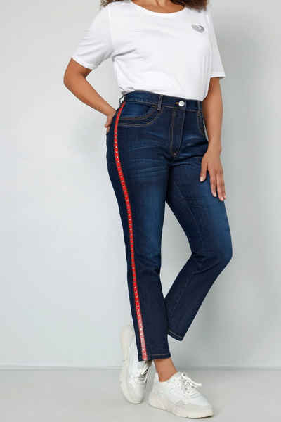 MIAMODA Regular-fit-Jeans Джинси Slim Fit Ziernietenstreifen 5-Pocket