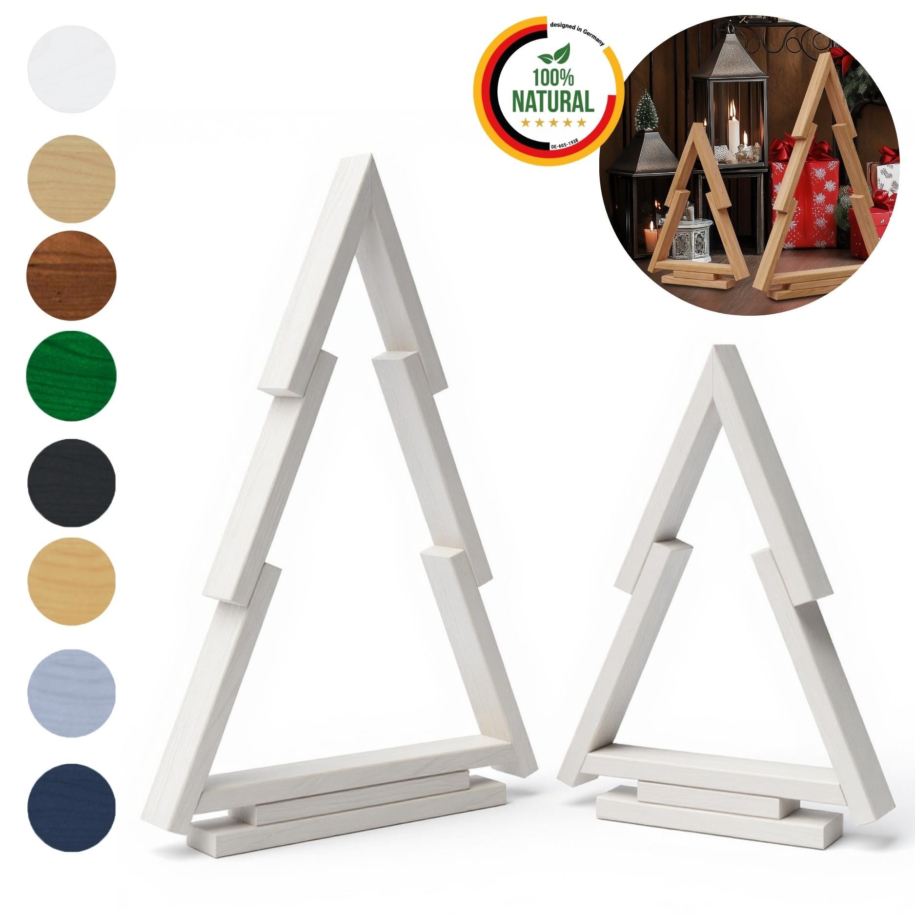 Floranica Weihnachtsfigur Deko Weihnachtsbaum Weihnachtsdeko Christbaum Weihnachtsdekoration (Fertiggebaut, 1 St., Anthrazit), Handgemacht aus Holz Tannenbaum für Innen und Außen Weihnachtsschmuck