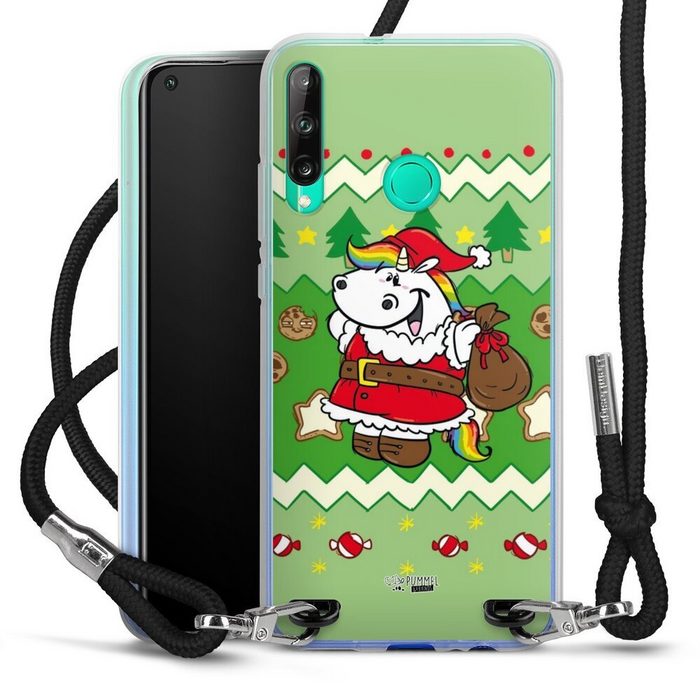 DeinDesign Handyhülle Ugly Christmas Pummeleinhorn Grün Huawei P40 Lite E Handykette Hülle mit Band Case zum Umhängen