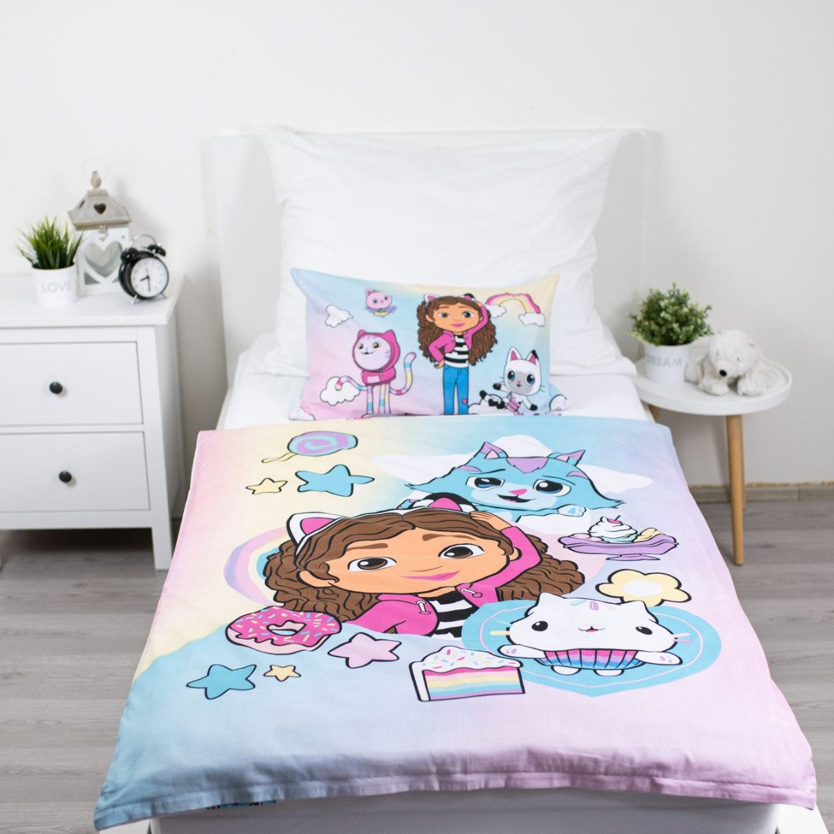 Gabby's Dollhouse Kinderbettwäsche Baumwolle Baby Bettwäsche 2 teilig 100 × günstig online kaufen