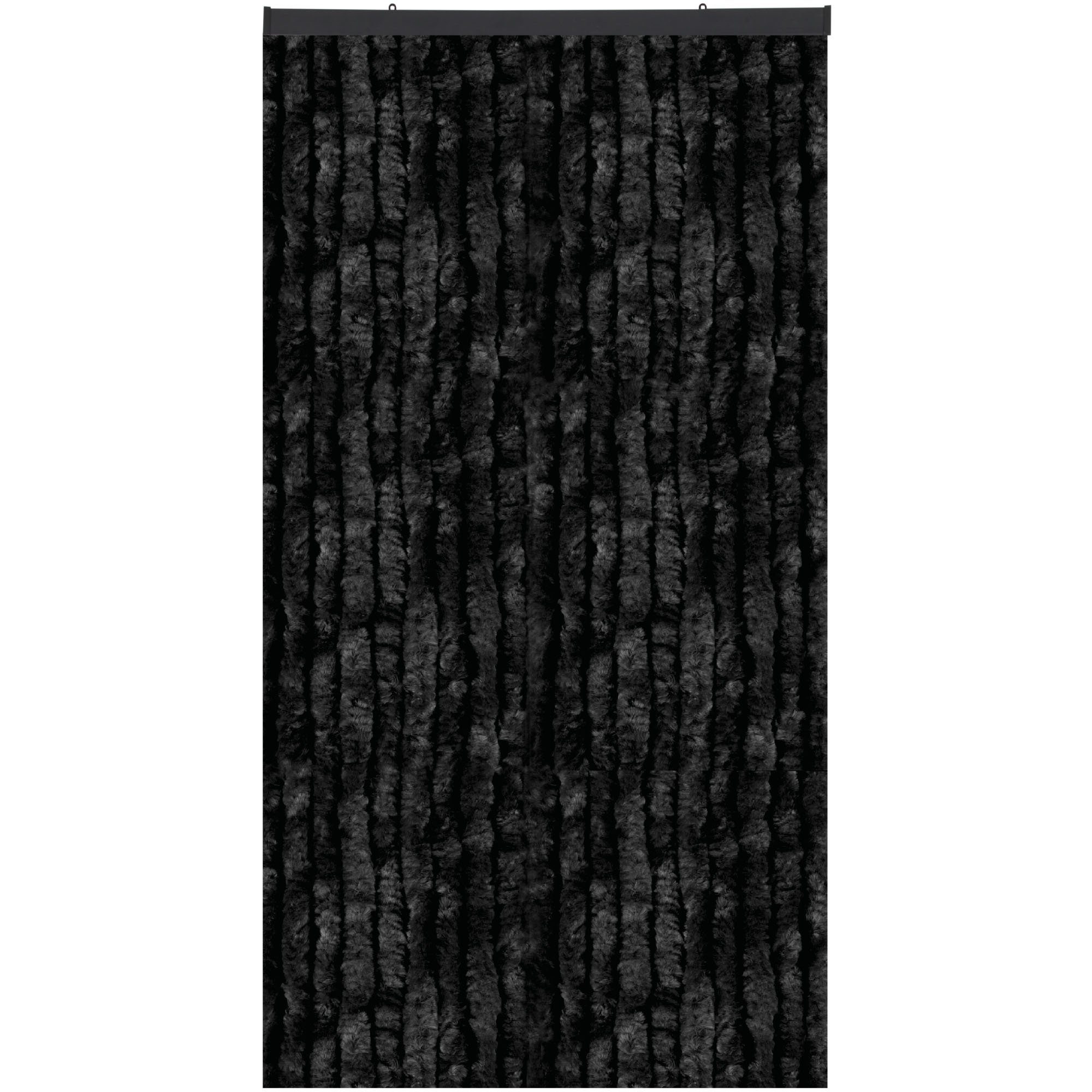 Türvorhang Flauschi, Arsvita, Ösen (1 St), Flauschvorhang 160x185 cm in Unistreifen schwarz, viele Farben