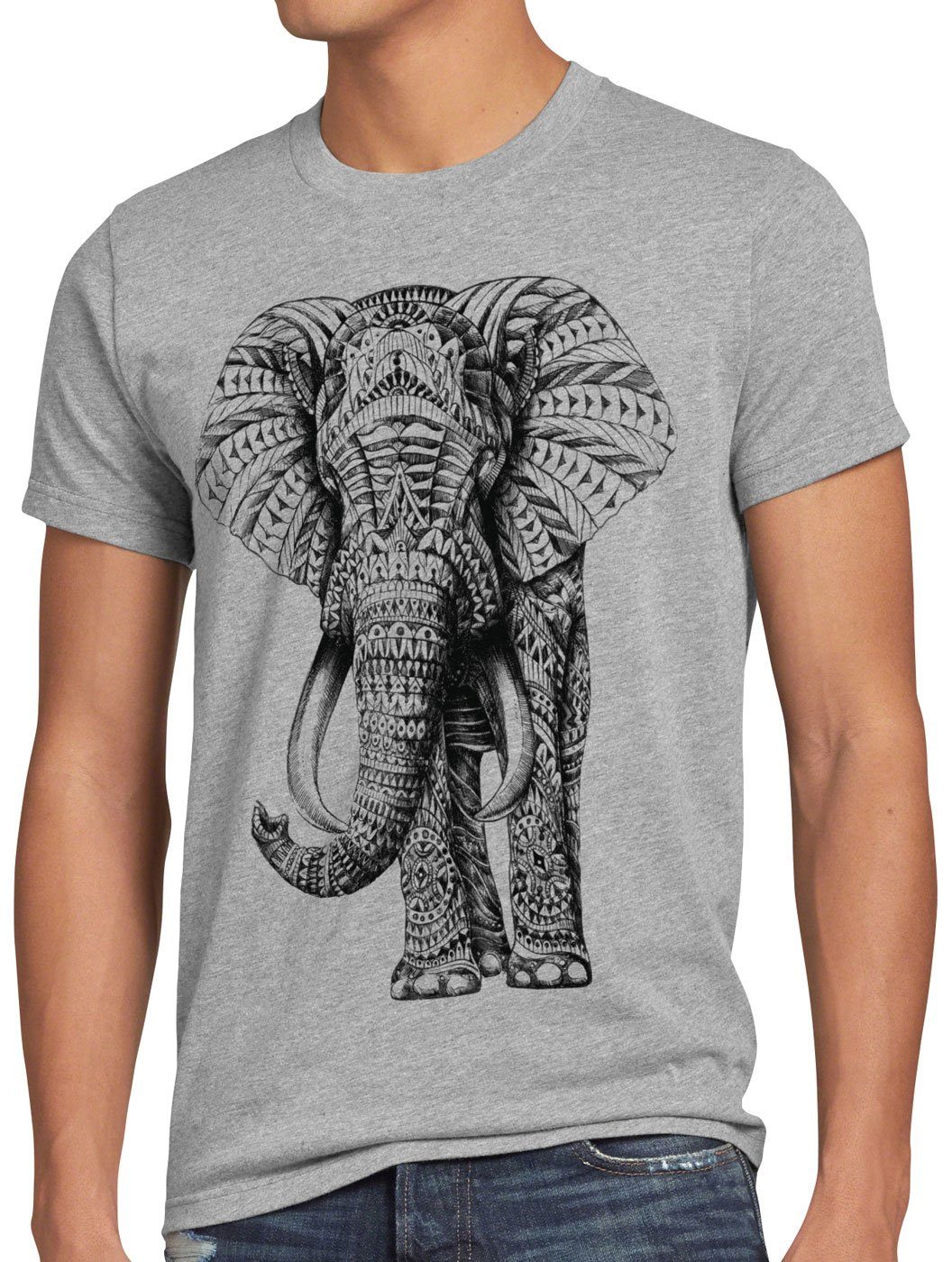 style3 T-Shirt Ink Elefanten elephant zoo günstig online kaufen