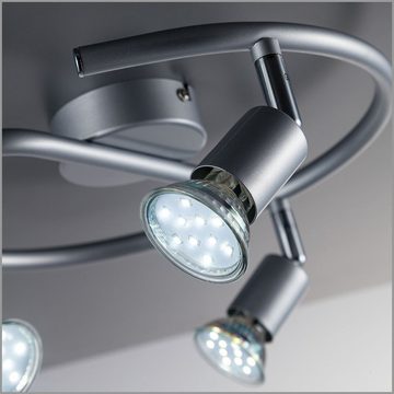 B.K.Licht Deckenleuchte 30-01-03S-T, LED wechselbar, 3000K - Warmweiß