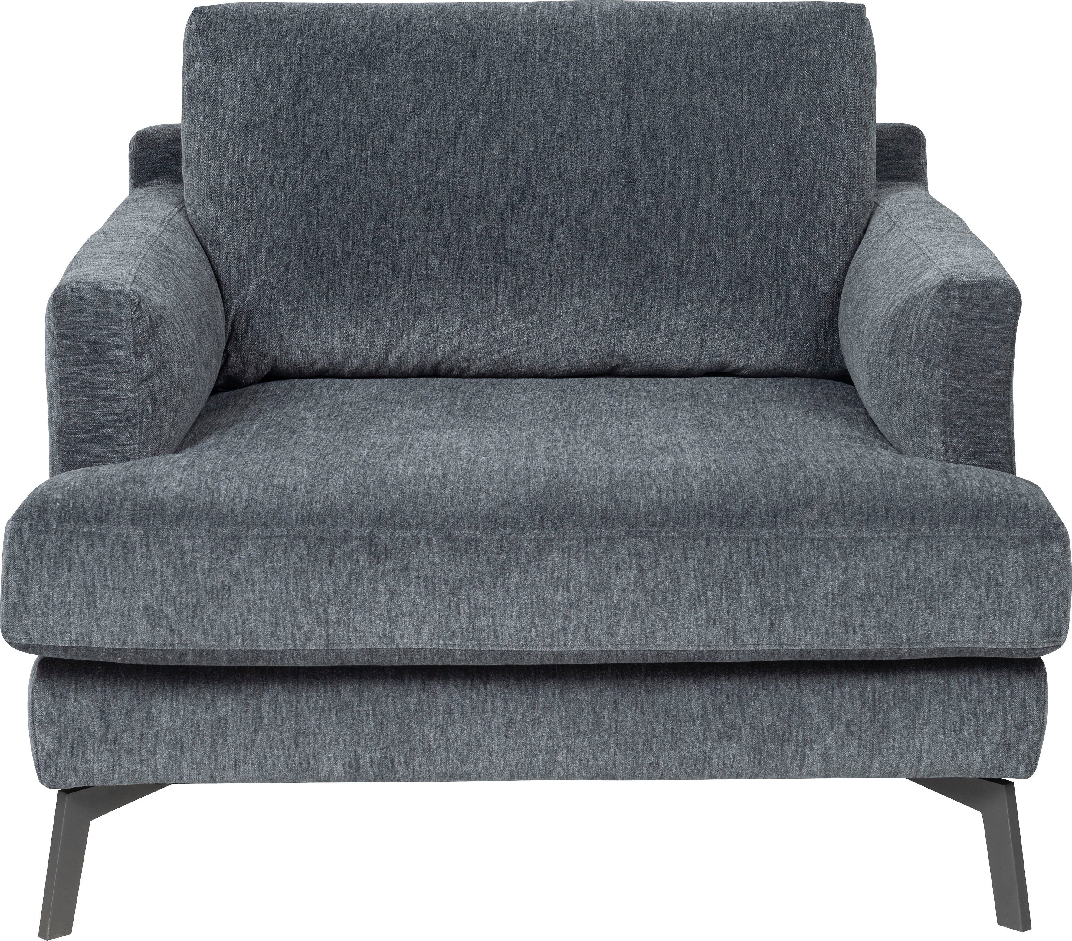 Sessel im (Set, ein skandinavischen Design grey furninova mit Hocker), Saga Klassiker