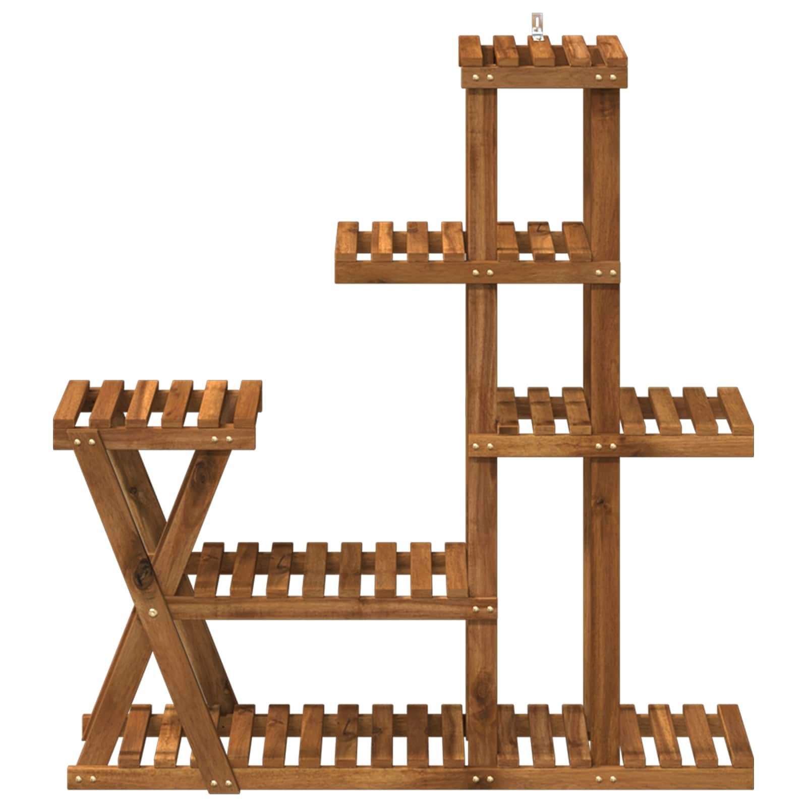vidaXL Blumenständer Pflanzenständer Natur 95 x 25 x 101,5 cm Massivholz (1 St)