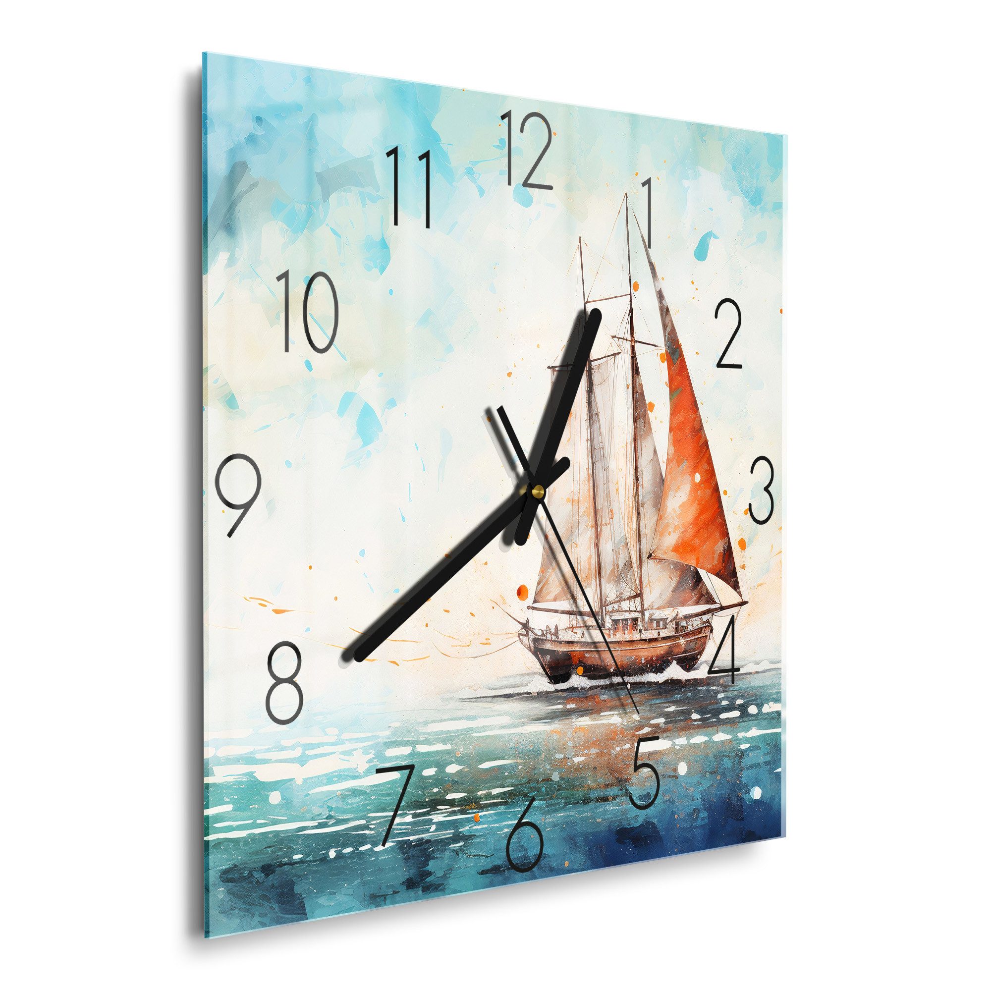 DEQORI Wanduhr 'Meeresträumerei' (Glas Glasuhr modern günstig online kaufen