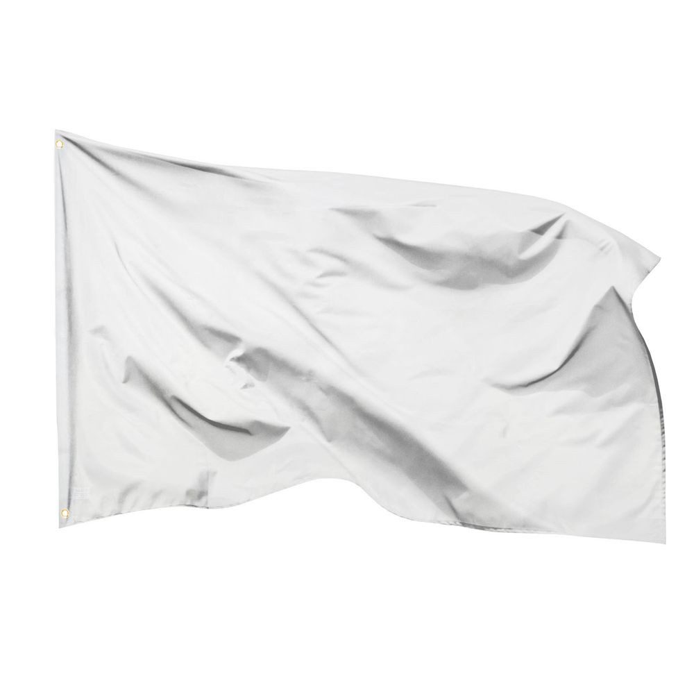 PHENO FLAGS Flagge Weiße Flagge 90 x 150 cm Fahne bemalen beschriften gestalten Frieden (Hissflagge für Fahnenmast), Inkl. 2 Messing Ösen