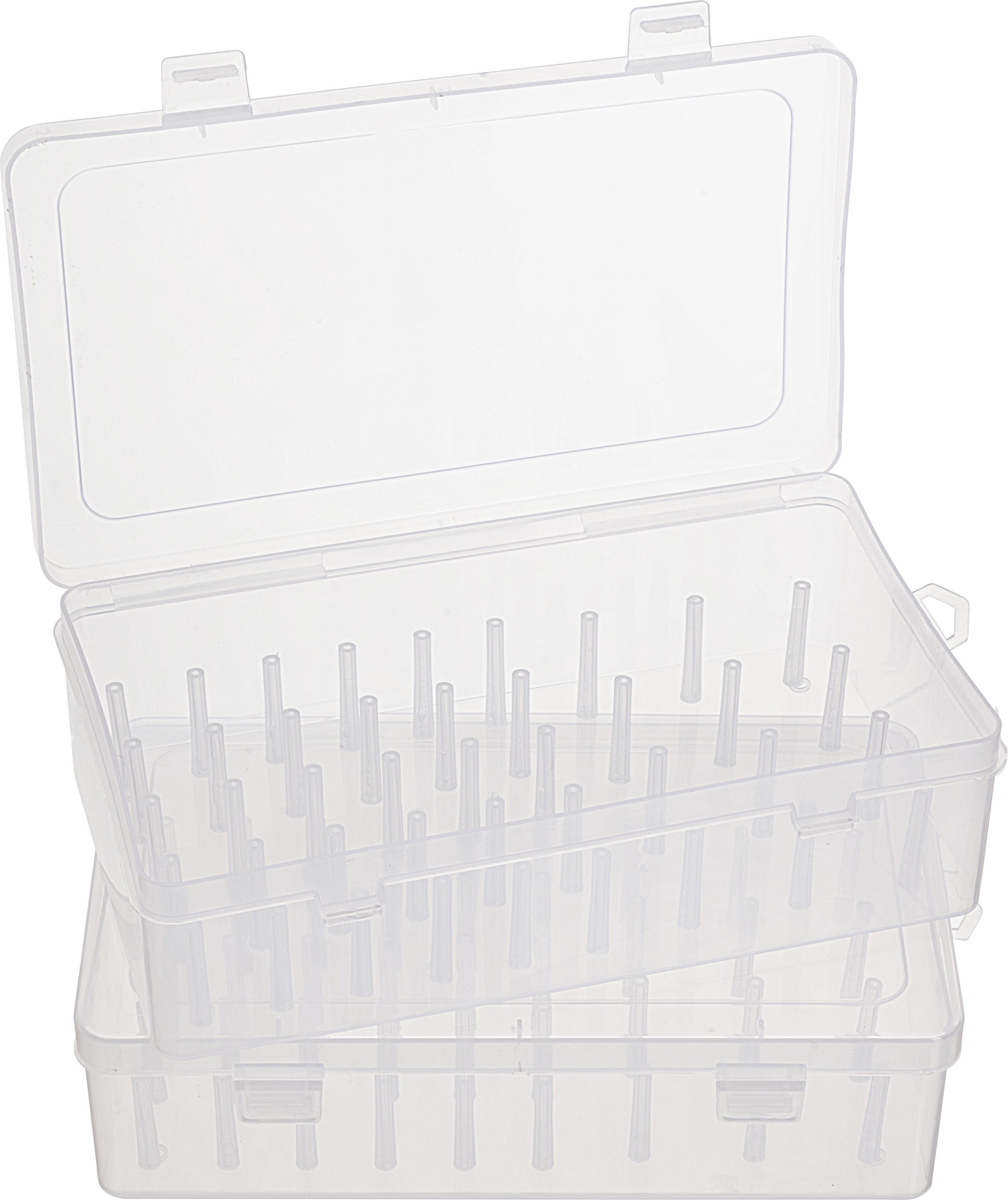 VBS Aufbewahrungsbox Nähgarnbox, für 42 Spulen 23 cm x 13,5 cm x 6,3 cm 2er günstig online kaufen