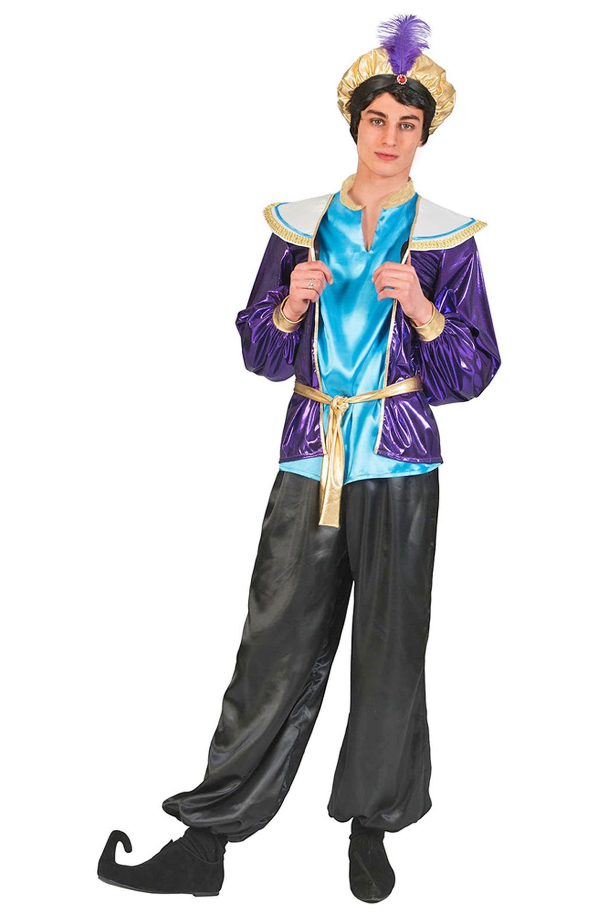 Funny Fashion Kostüm Orient Prinz Sultan Kostüm für Herren, Märchenhaf