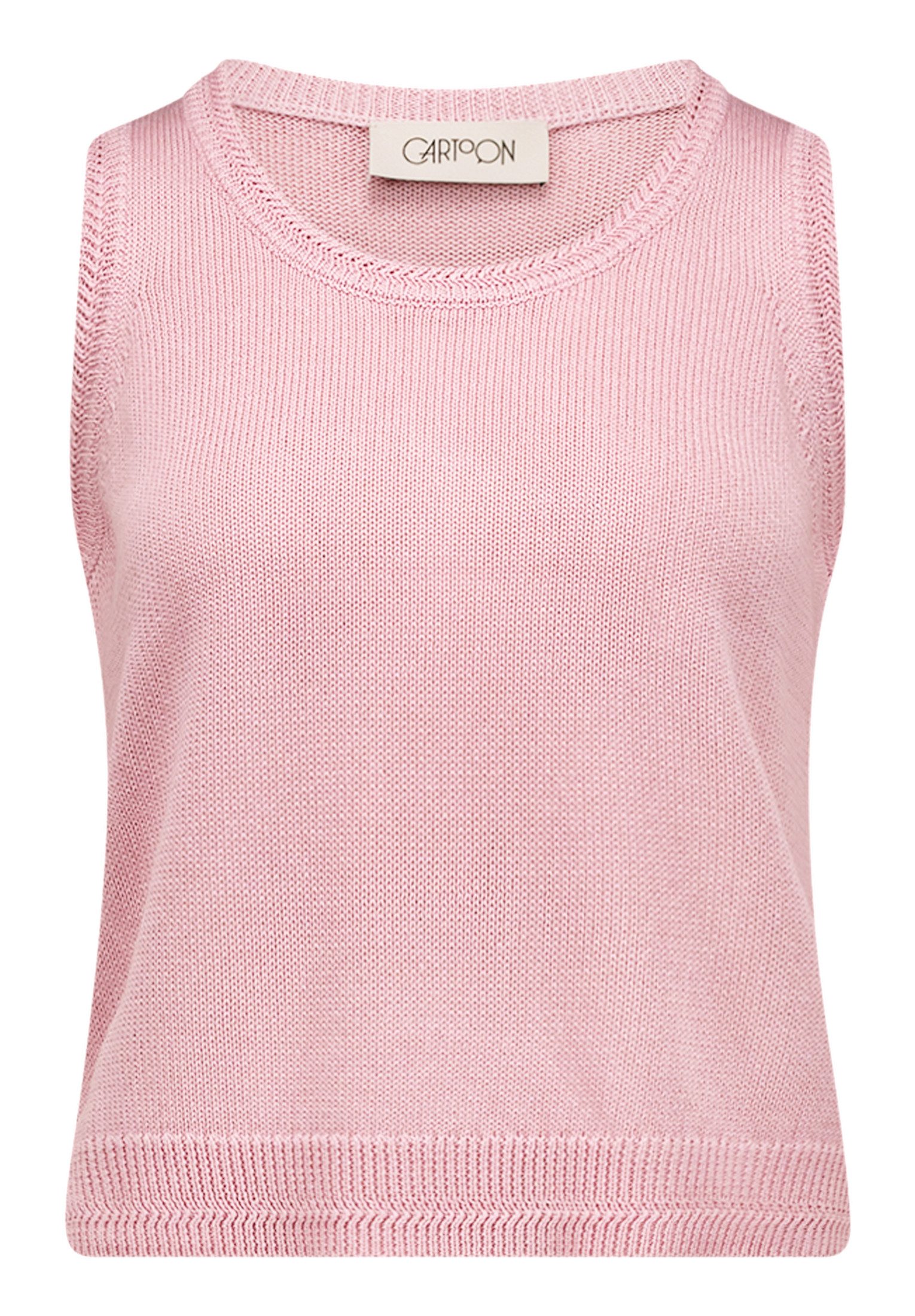 Cartoon Stricktop Damen mit Rundhalsausschnitt