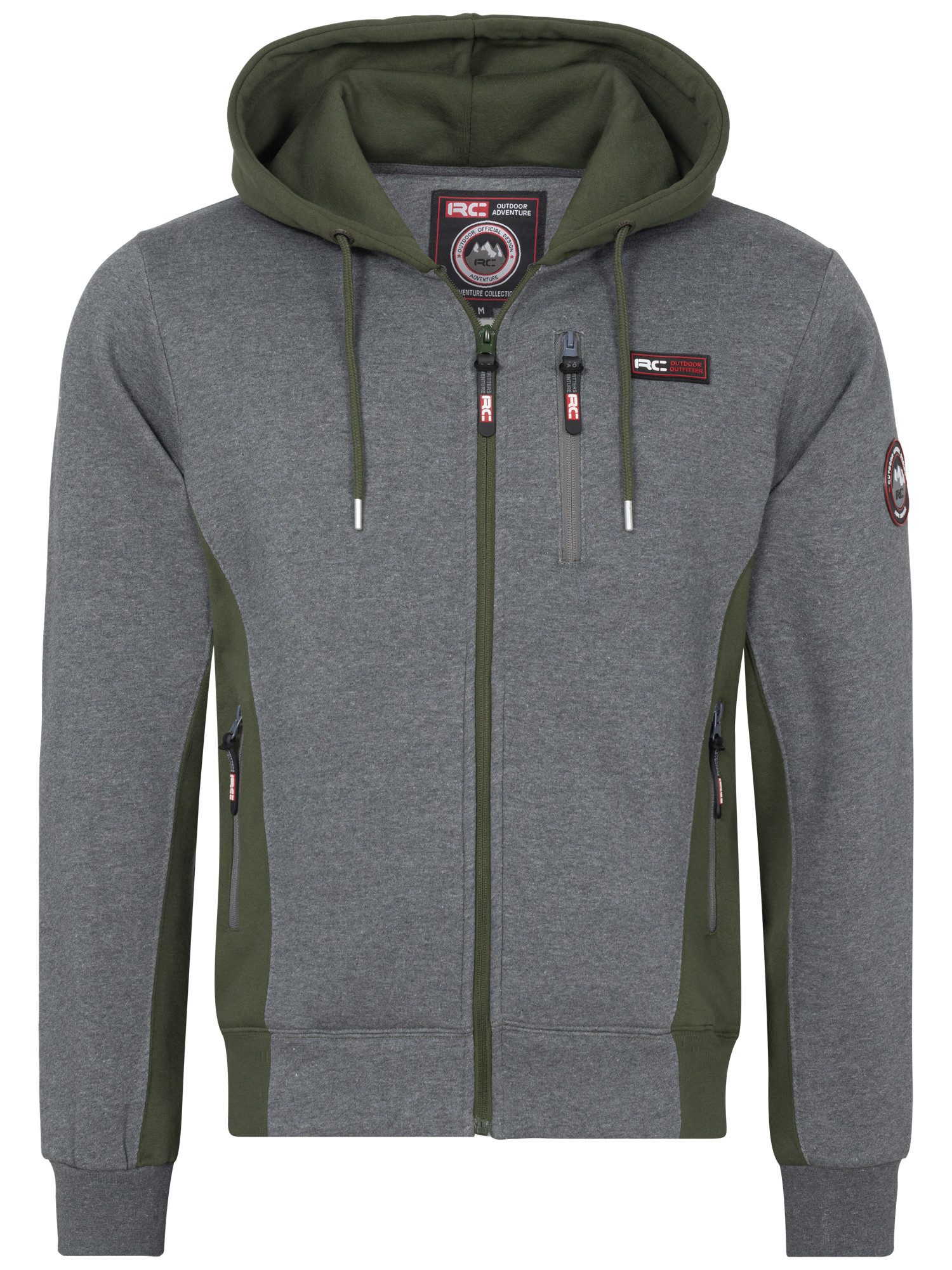 Rock Creek Kapuzenpullover Sweatjacke Herren Hoodie Reißverschluss H-413 mit Stehkragen – Bild 2 von 5