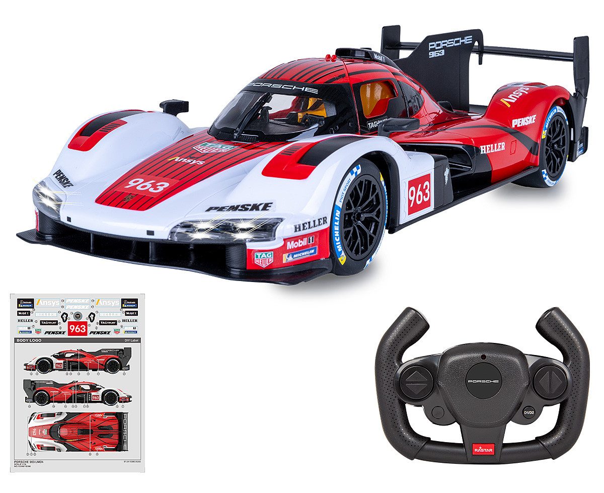 Jamara RC-Auto Porsche 963 LMDH 1:14 rot 2,4GHz Tür manuell