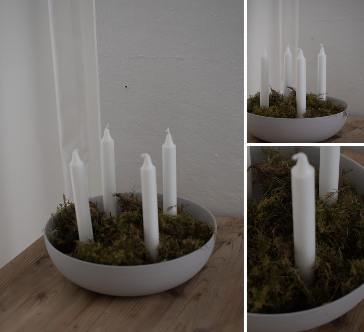 Storefactory Scandinavia Kerzenständer Kerzenständer GRANHOLMEN XXL 4er hellgrau, Ø29x8cm