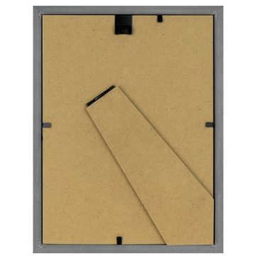 matches21 HOME & HOBBY Bilderrahmen Bilderrahmen Passepartout Kunststoff grau 9x13/13x18 cm, (1 St)