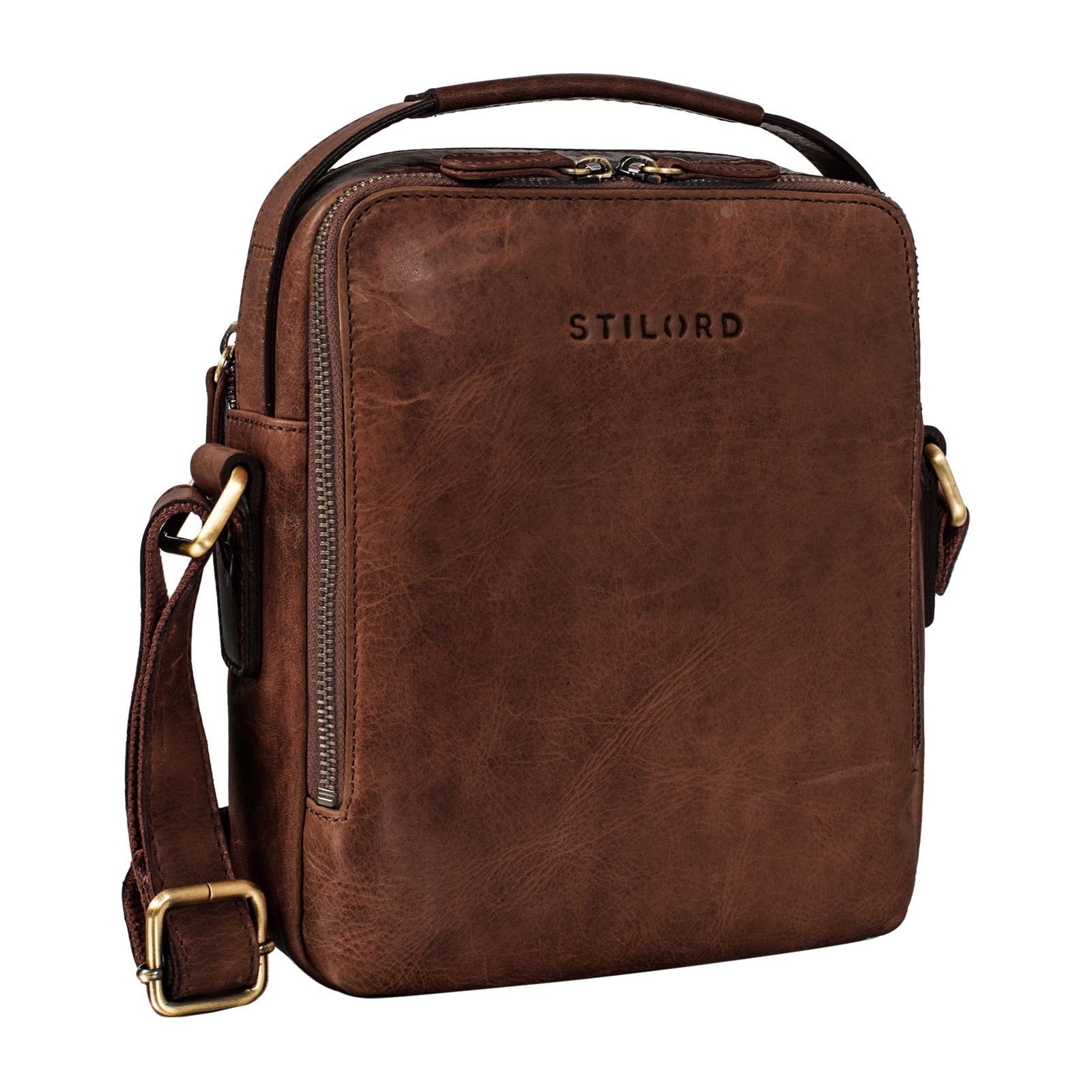 Schultertasche "Bastian" Schultertasche Herren Leder Vintage