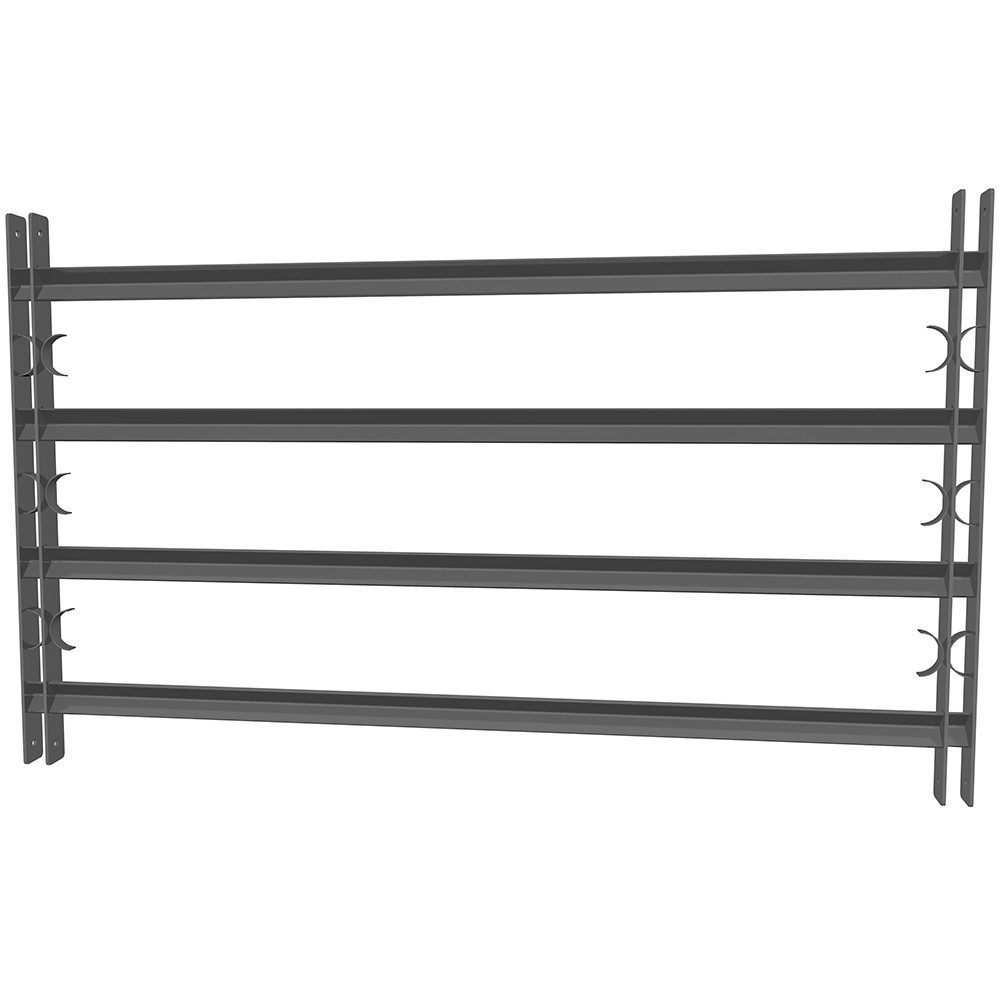 Melko Fenster Balkongeländer Fenster Sicherheitsgitter Stahl Geländer Balkon Silber, (Stück), Vollständig verschweißt