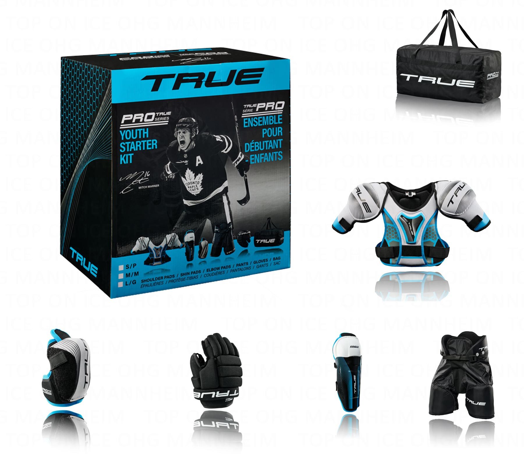 TRUE Protektoren-Set Eishockey Starter Set True Hockey S23 Youth Bambini