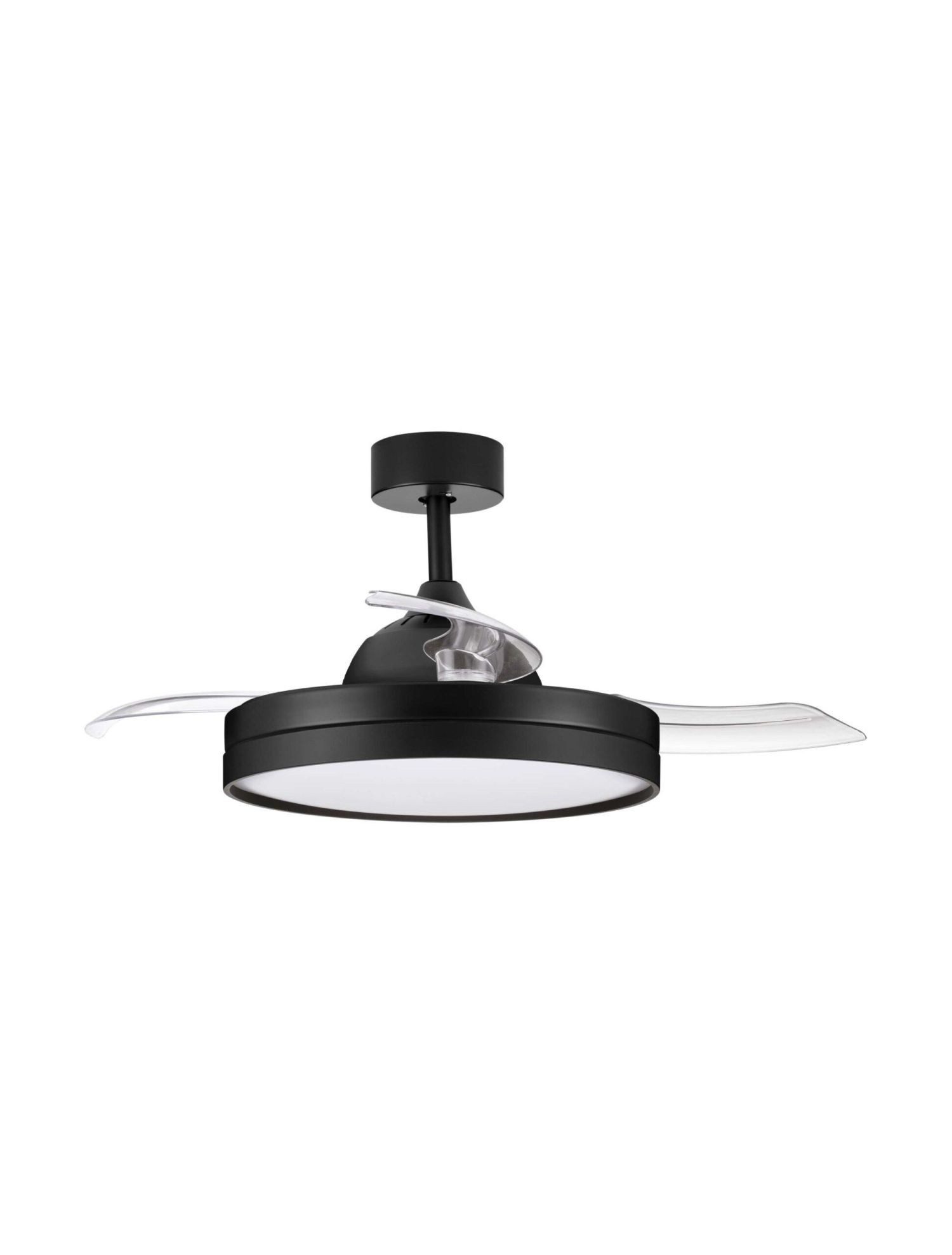 Licht-Erlebnisse Deckenleuchte MAURA, LED fest integriert, LED Deckenleuchte Ventilator Ø 107 cm Schwarz CCT 3000-6500 K
