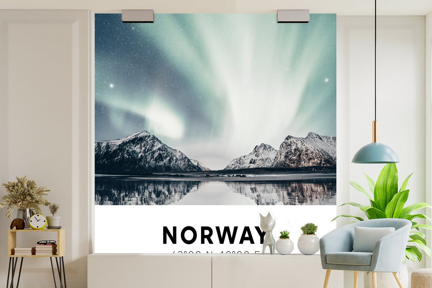 MuchoWow Fototapete Norwegen - Gletscher Matt, - Vinyl für Nordlichter, Wohnzimmer Schlafzimmer, St), bedruckt, Tapete oder Wandtapete (5