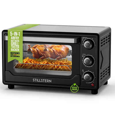 Stillstern Minibackofen MB25-MX 2G (25L) Deutsche Version, Ofenhandschuhe, Rezeptheft, Drehspieß, Timer, Innenbeleuchtung