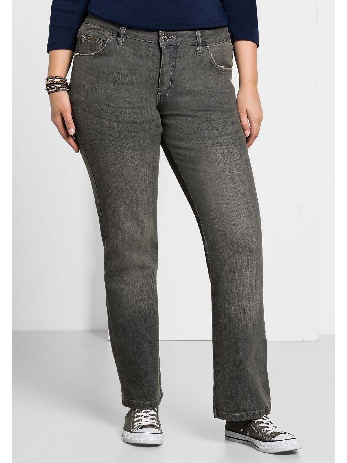 Sheego Bootcut-Jeans Große Größen in 5-Pocket-Form, günstig online kaufen