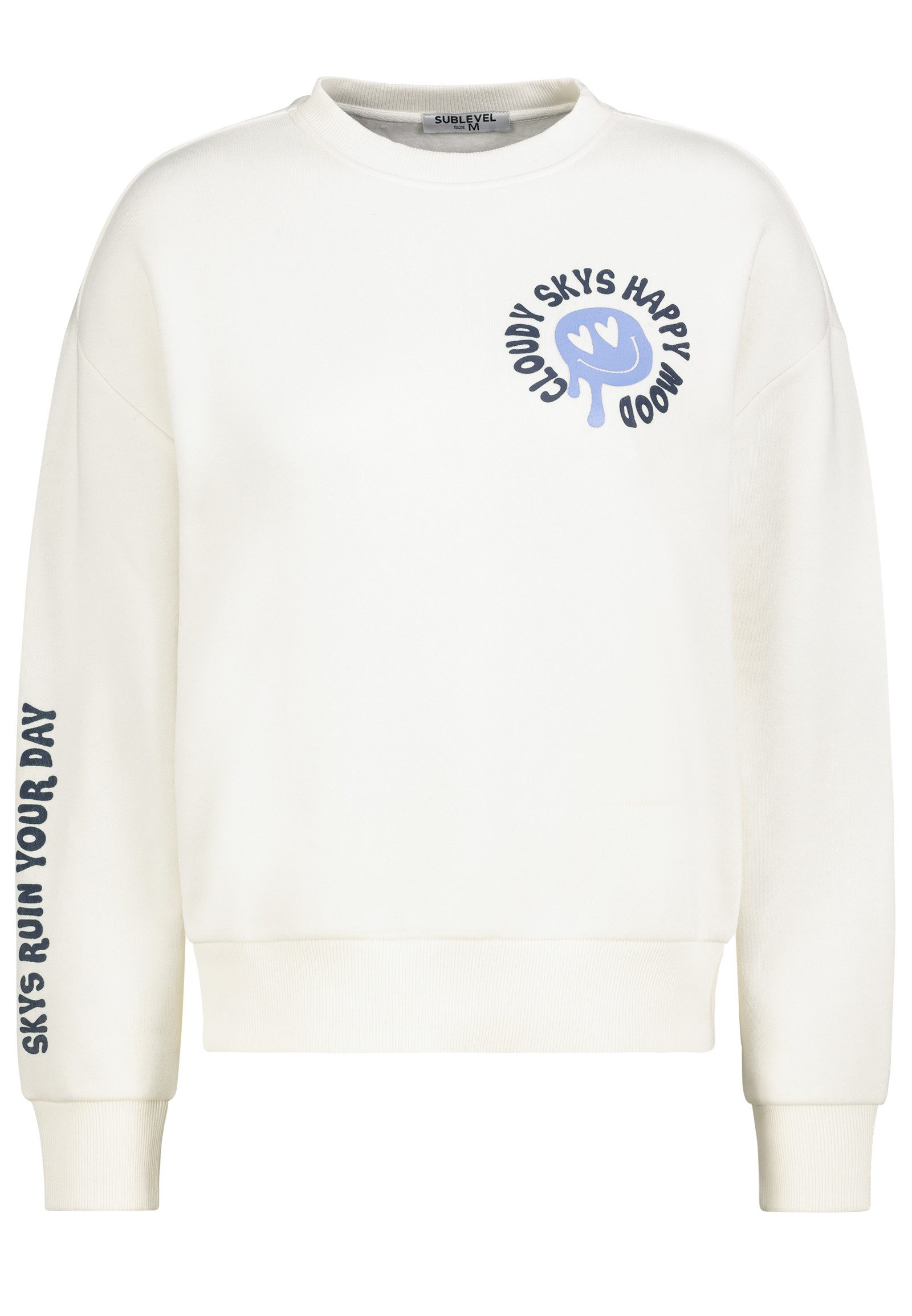 SUBLEVEL Sweatshirt Damen Cropped Cartoon Pullover günstig online kaufen