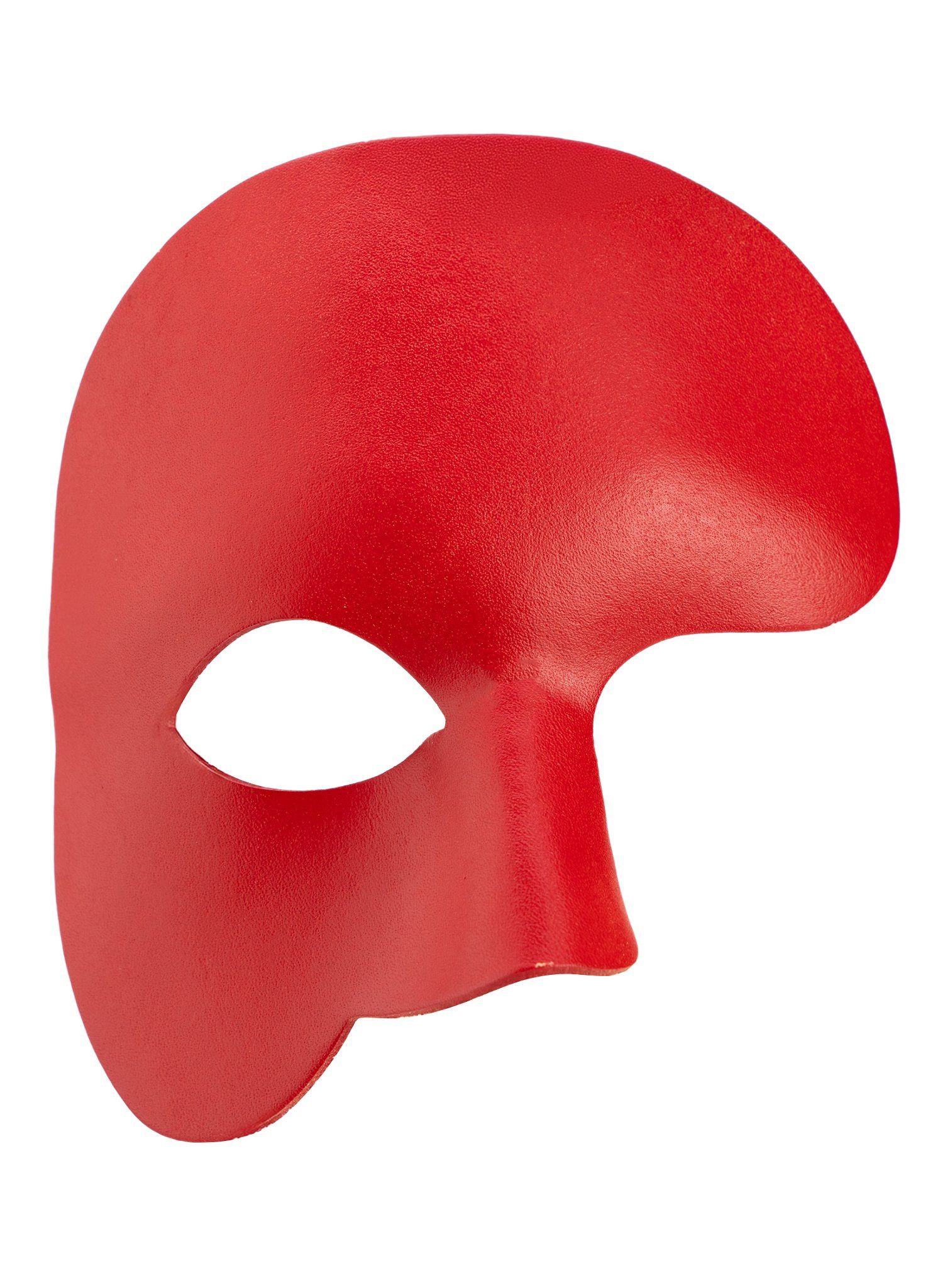 Andracor Verkleidungsmaske Phantom rot, Hochwertige Ledermaske aus individueller Handarbeit