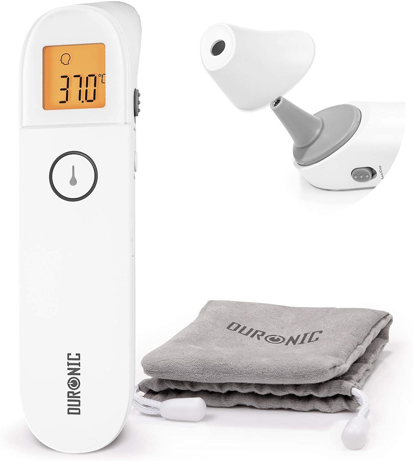 Angebot besitzen Duronic Infrarot-Thermometer, Gegenstände, Erwachsene und genaues Strinthermometer Einfache 3 1 Kinder, Fiebermessung, Ergebnis Infrarot-Thermometer, Für in Digitale Bedienung Babys, und kontaktlos, IRT3W
