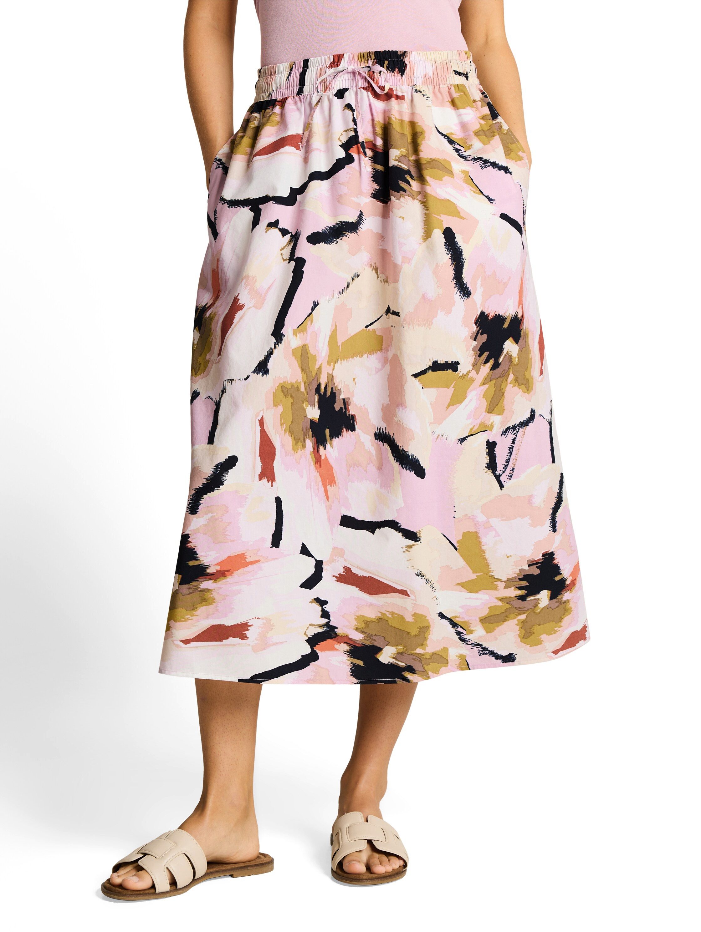 TOM TAILOR Webrock mit Gummizug und Bindeband